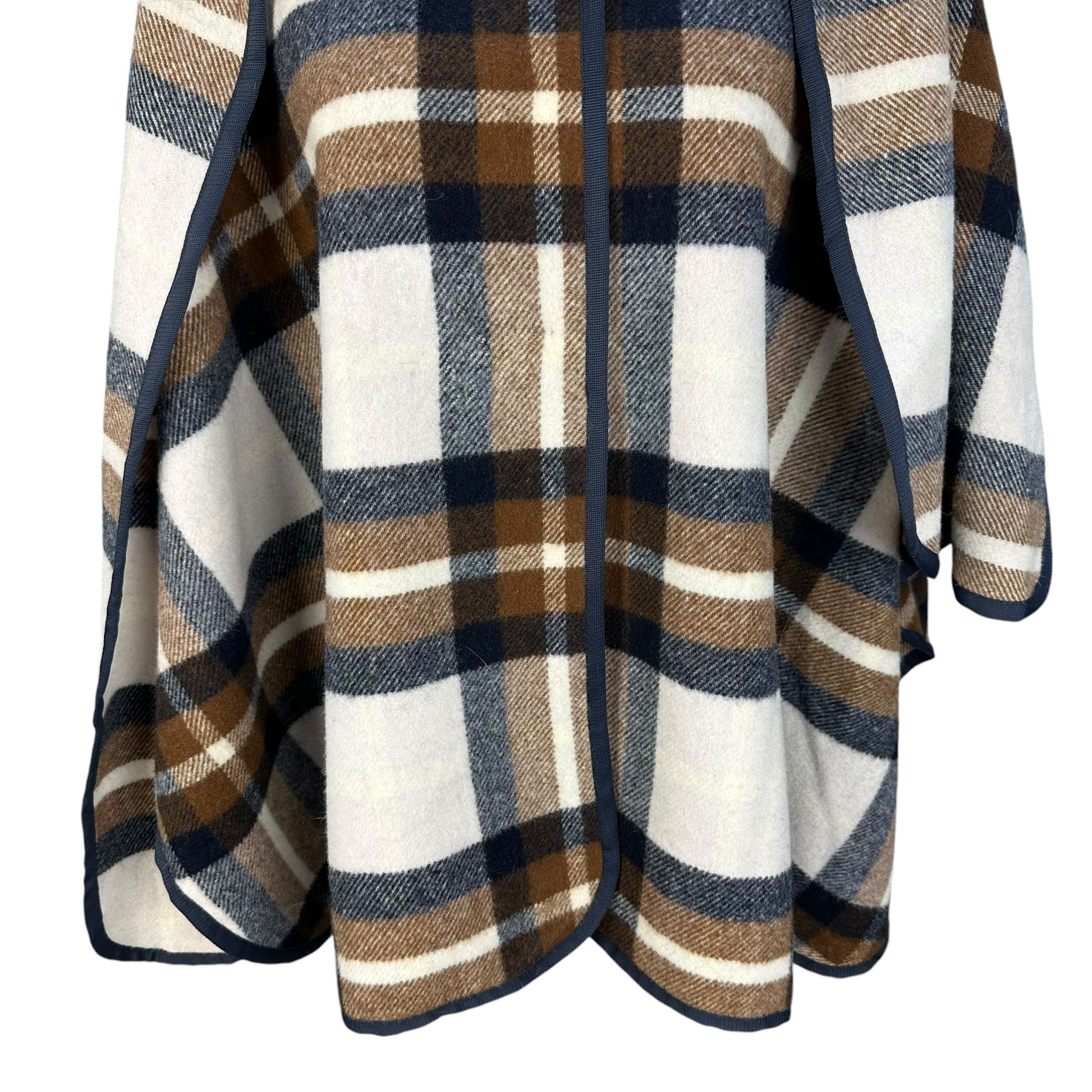 Other SNIDEL Checked Wool Shawl Capes Double Layered #A55-1262 Size US XXL / EU 58 / 5 - 4 Thumbnail