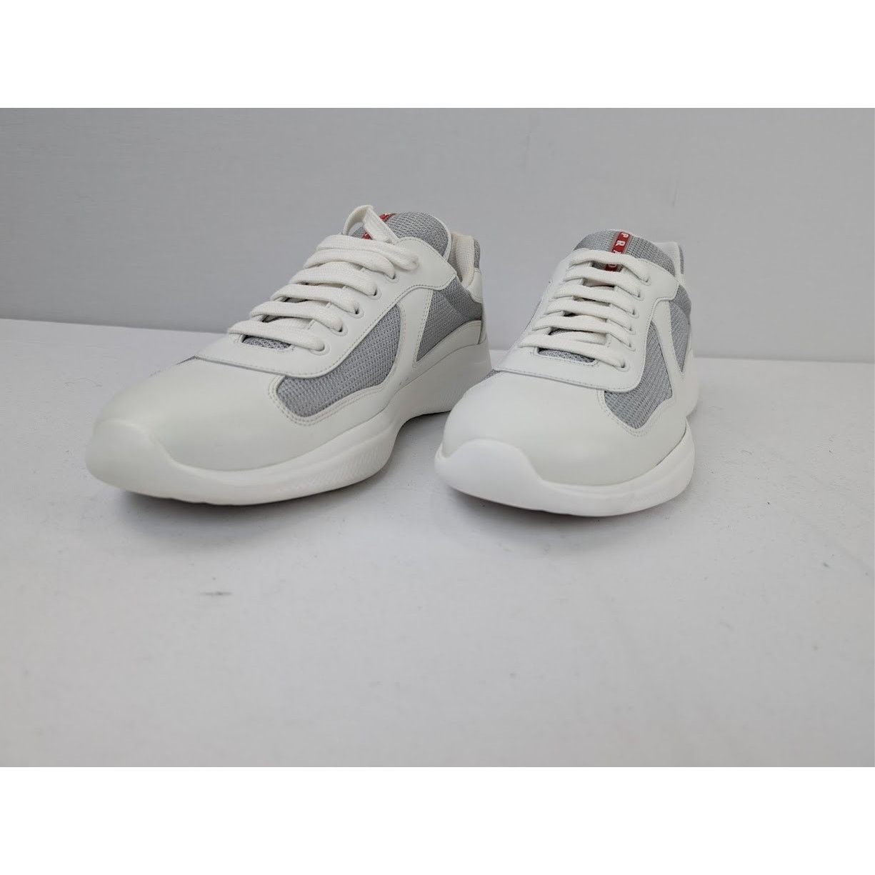 Prada o1rshd1 Calzature Uomo Sneakers in Bianco Argento Size US 12 / EU 45 - 7 Thumbnail