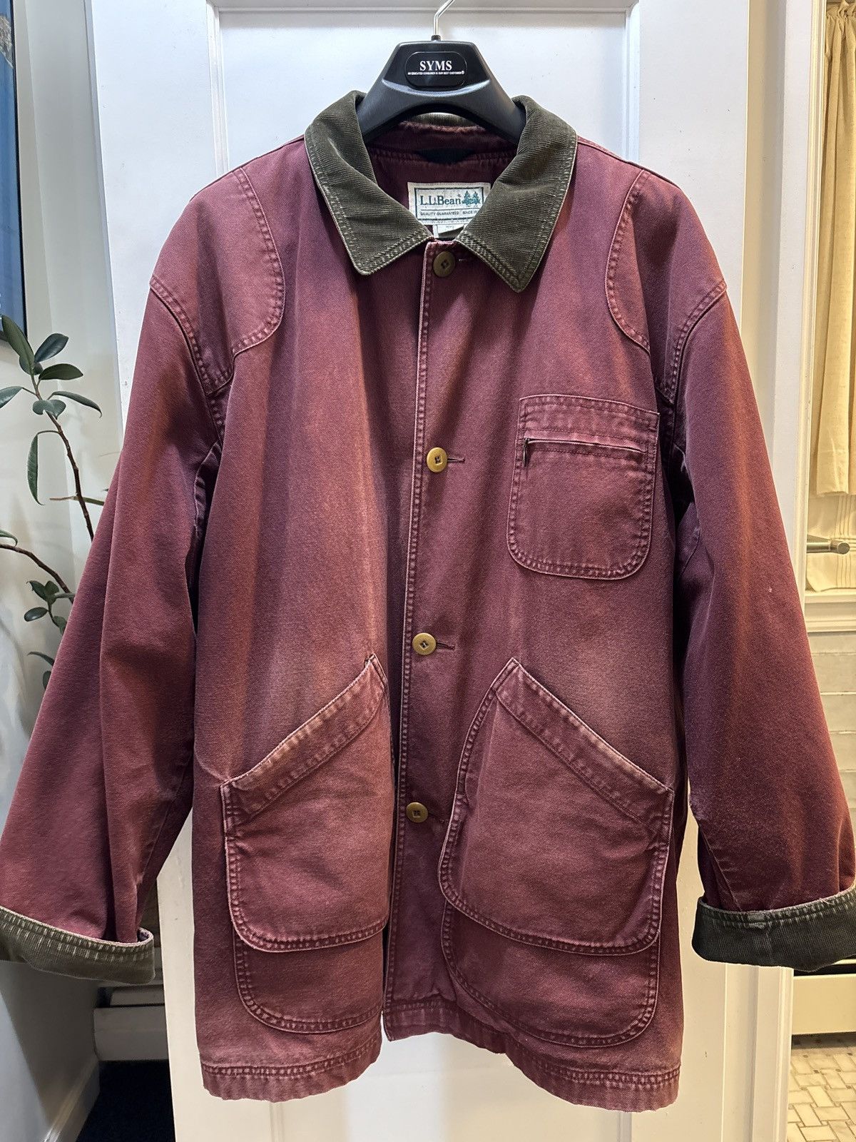 L.L. Bean L.L. Bean Field Coat Barn Jacket Burgundy Size US XXL / EU 58 / 5 - 2 Thumbnail