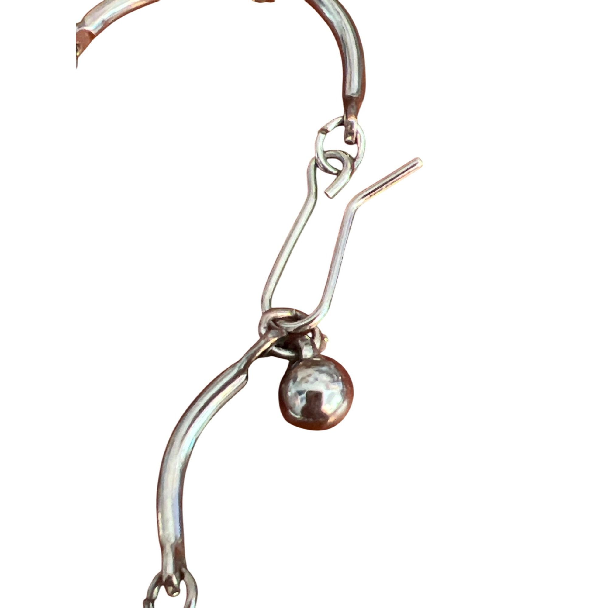 Other Vintage Silver Tone Articulated Necklace Scalloped Link Hook Size ONE SIZE - 4 Thumbnail