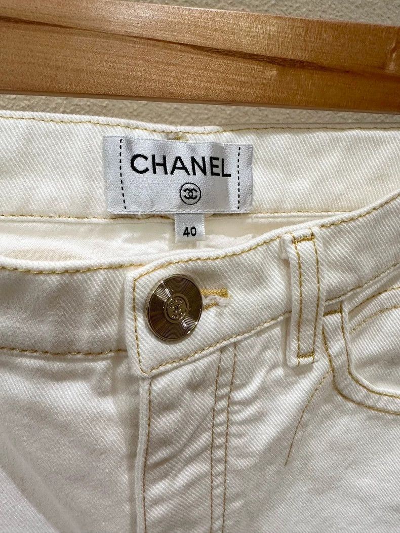 Chanel Chanel Embroidered white jeans Size 26" / US 2 / IT 38 - 5 Thumbnail