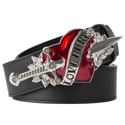 Other Silver Color White Belt Love Hunter Belt Punk Rock Gothic Size ONE SIZE - 1 Thumbnail
