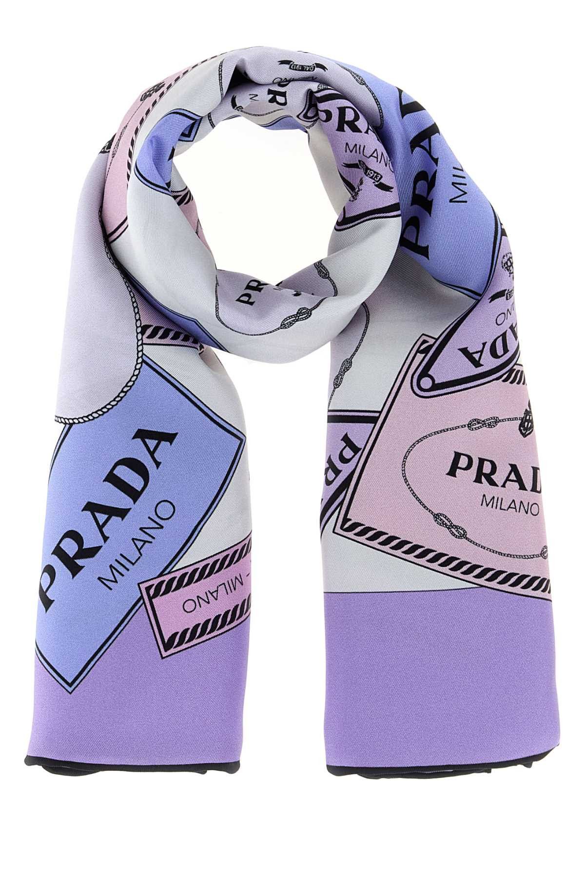 Prada Printed Twill Foulard Size ONE SIZE - 1 Thumbnail