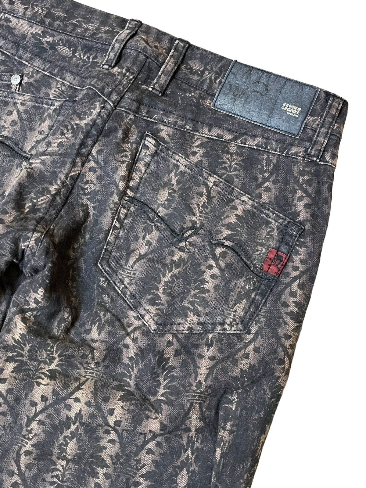 Japanese Brand SICK Y2K JAPANESE CULT CUSTOM CULTURE LOW RISE FLARED JEAN Size US 29 - 6 Thumbnail