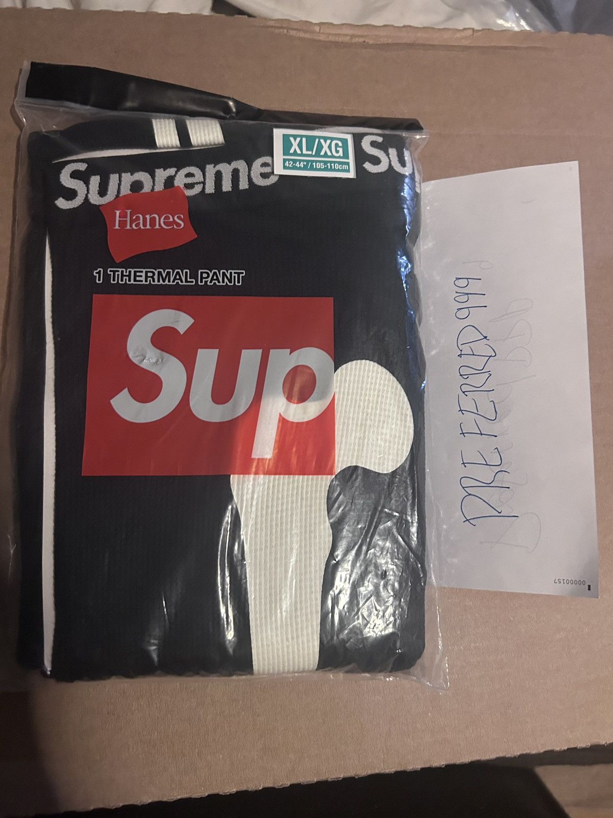 Hanes × Supreme SUPREME X HANES BONES THERMAL PANT XL Size US 38 / EU 54 - 1 Thumbnail