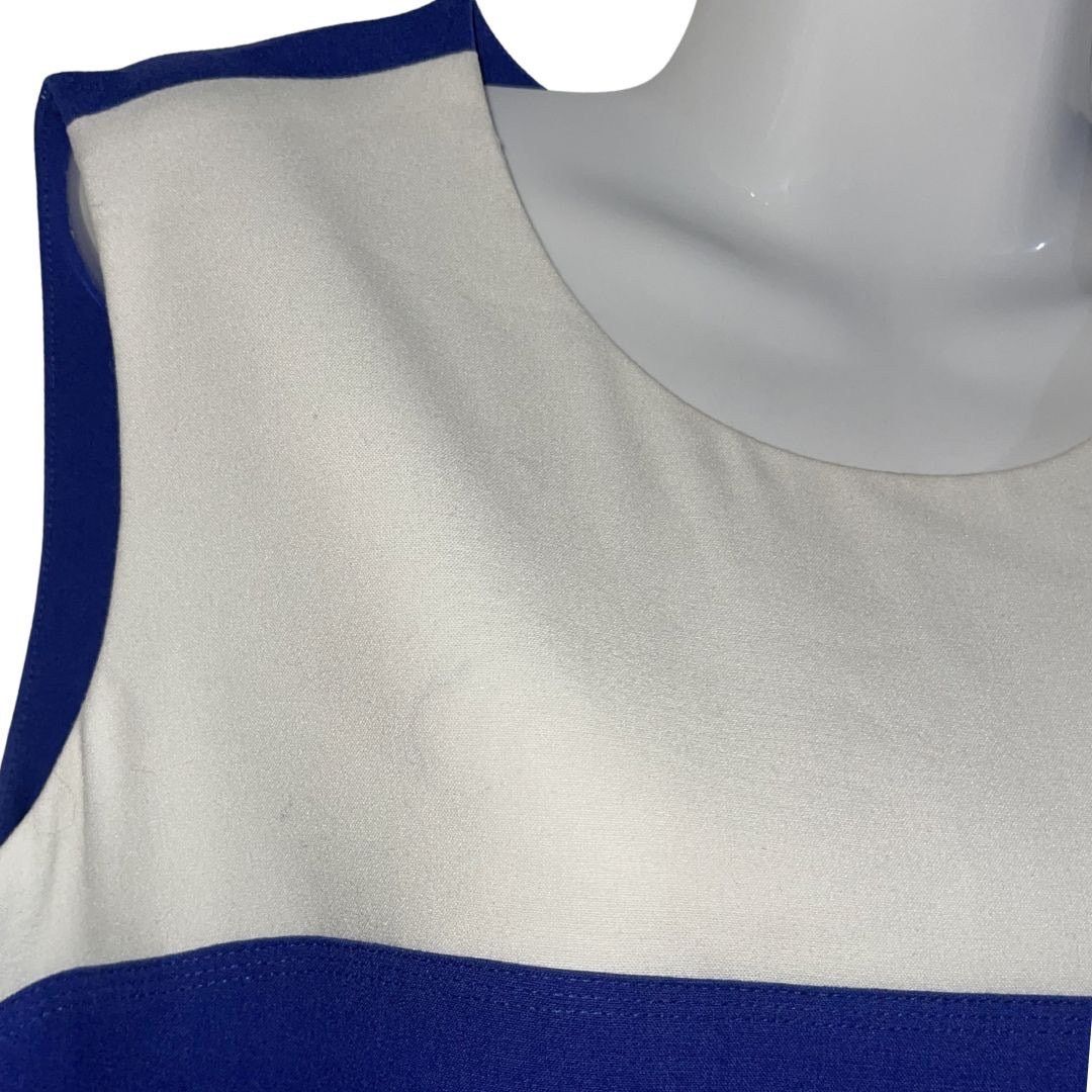 Talbots Color-block Tri-color A-Line Sleeveless Dress 12 Career Size XL / US 12-14 / IT 48-50 - 3 Thumbnail