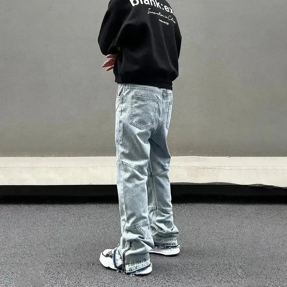 Japanese Brand Hip Hop Punk Blue Casual Regular Streetwear Denim Pants Size US 34 / EU 50 - 5 Thumbnail