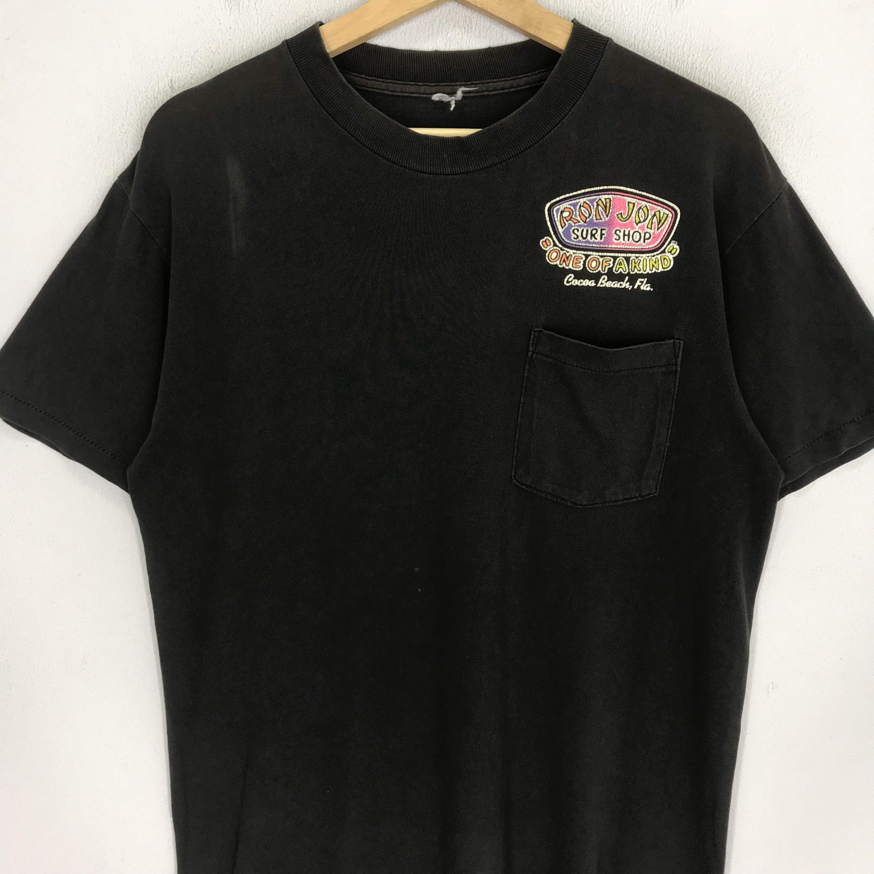 Ron Jon Surf Shop × Vintage Vintage 90's Ron Jon Surf Shop Surfing Black Tshirt Size US M / EU 48-50 / 2 - 3 Thumbnail