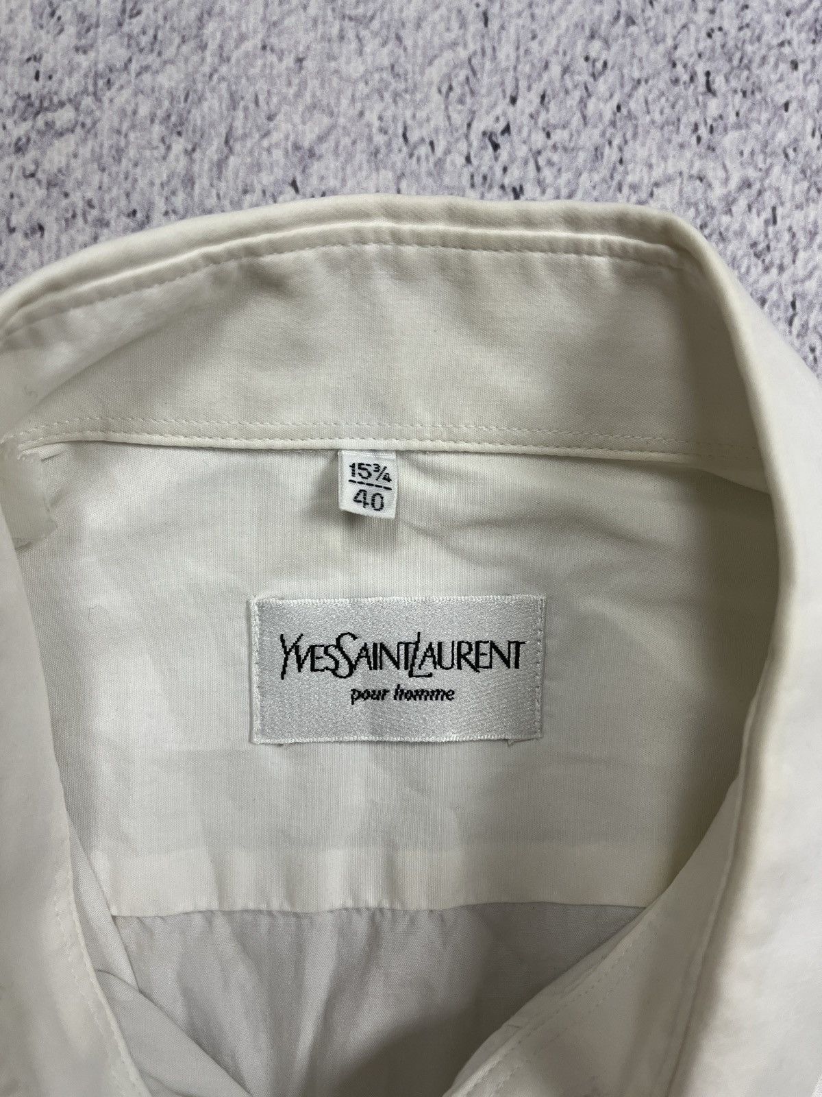 Vintage × Yves Saint Laurent Vintage 90s Yves Saint Laurent Pocket Logo Button Up Shirt Size US L / EU 52-54 / 3 - 5 Thumbnail