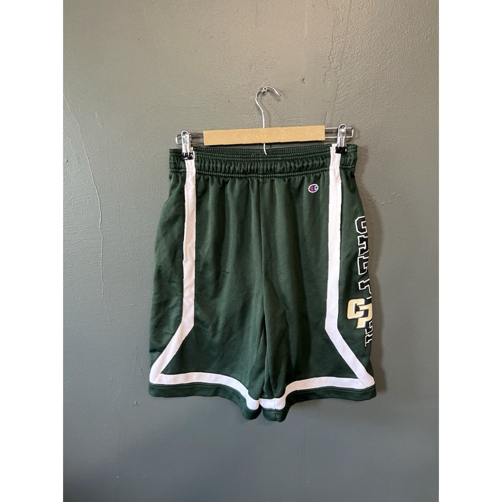 Champion Champion Shorts Green Graphic Arthletic Size Small Cal Poly Mens Size US 29 - 2 Thumbnail