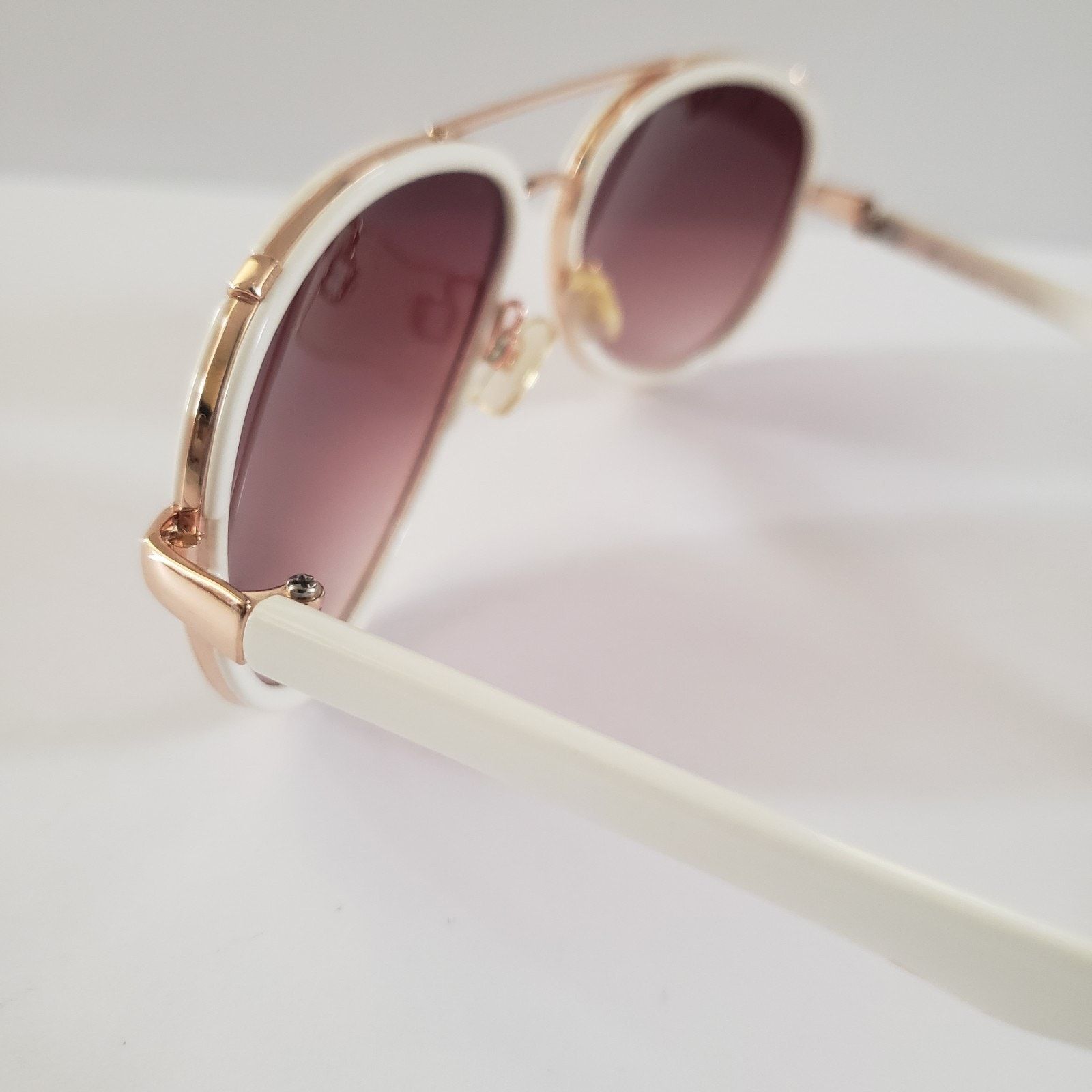 Velvet Velvet Trends Unisex Sunglasses WT Gloria WhiteAviator #A47S Size 26 - 3 Thumbnail
