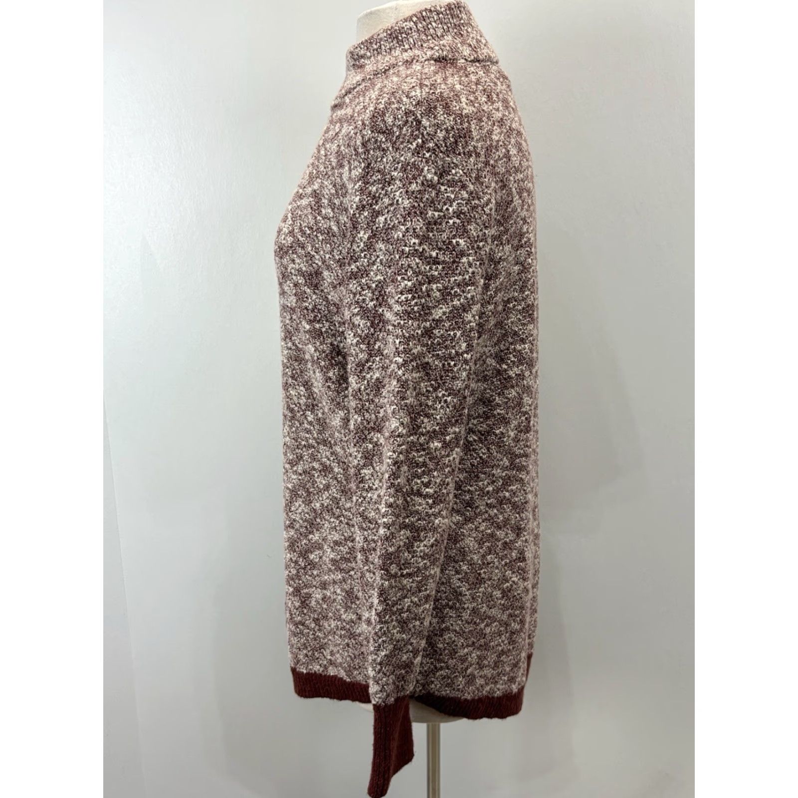 Vintage L.L. Bean Signature Linen Blend Sweater Sz Medium Women’s Tunic Mock Neck Size M / US 6-8 / IT 42-44 - 2 Thumbnail