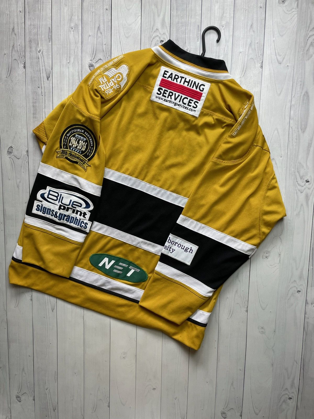 Vintage GMB Nottingham Panthers Warrior Ice Hockey Jersey Shirt Rare Size US L / EU 52-54 / 3 - 2 Thumbnail