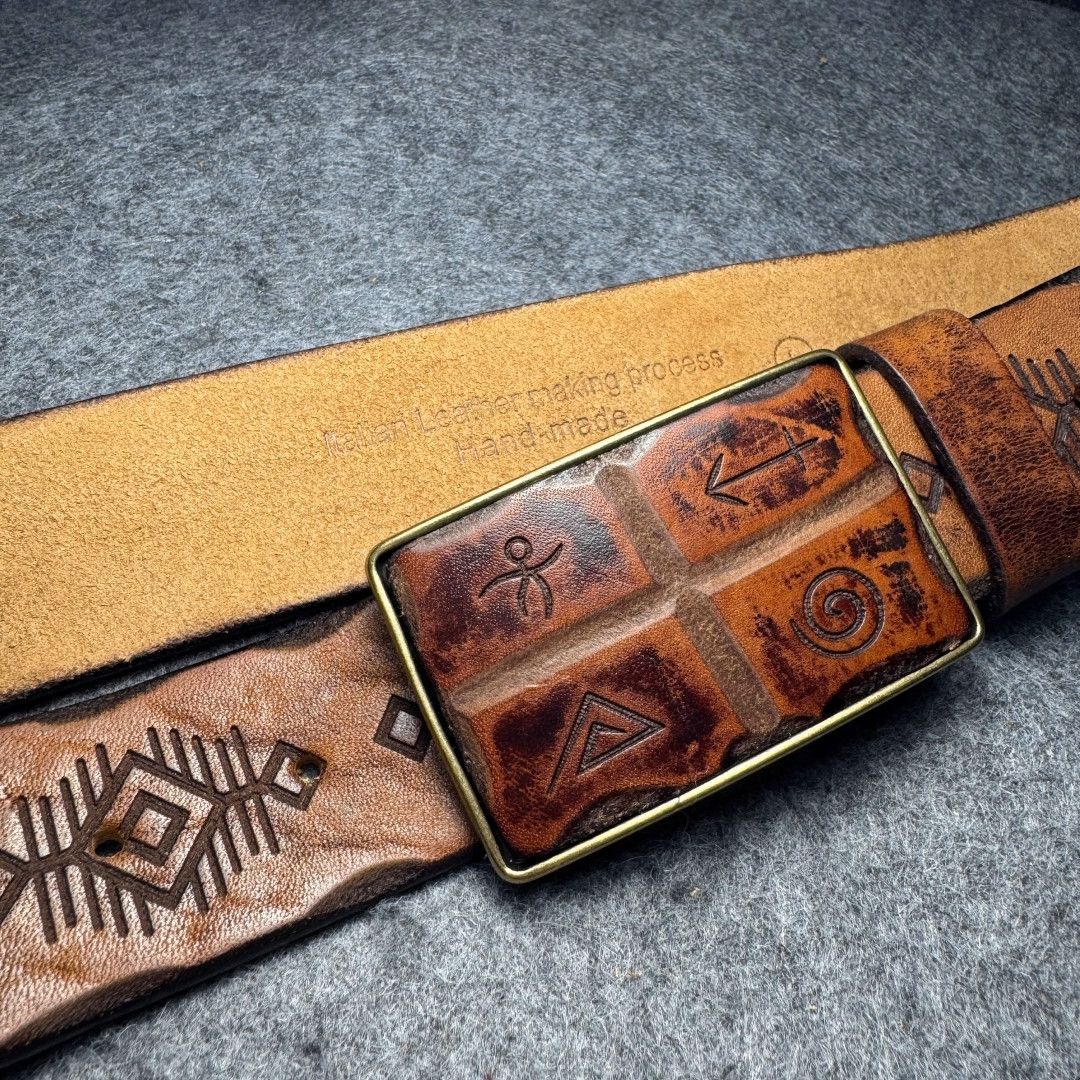 Designer Copper Buckle Lucky Totem Belt Size ONE SIZE - 1 Thumbnail