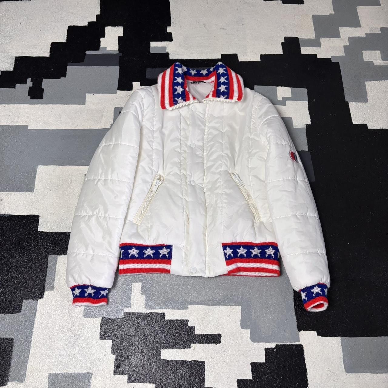 Vintage y2k 90s American Stars and Stripes bomber jacket