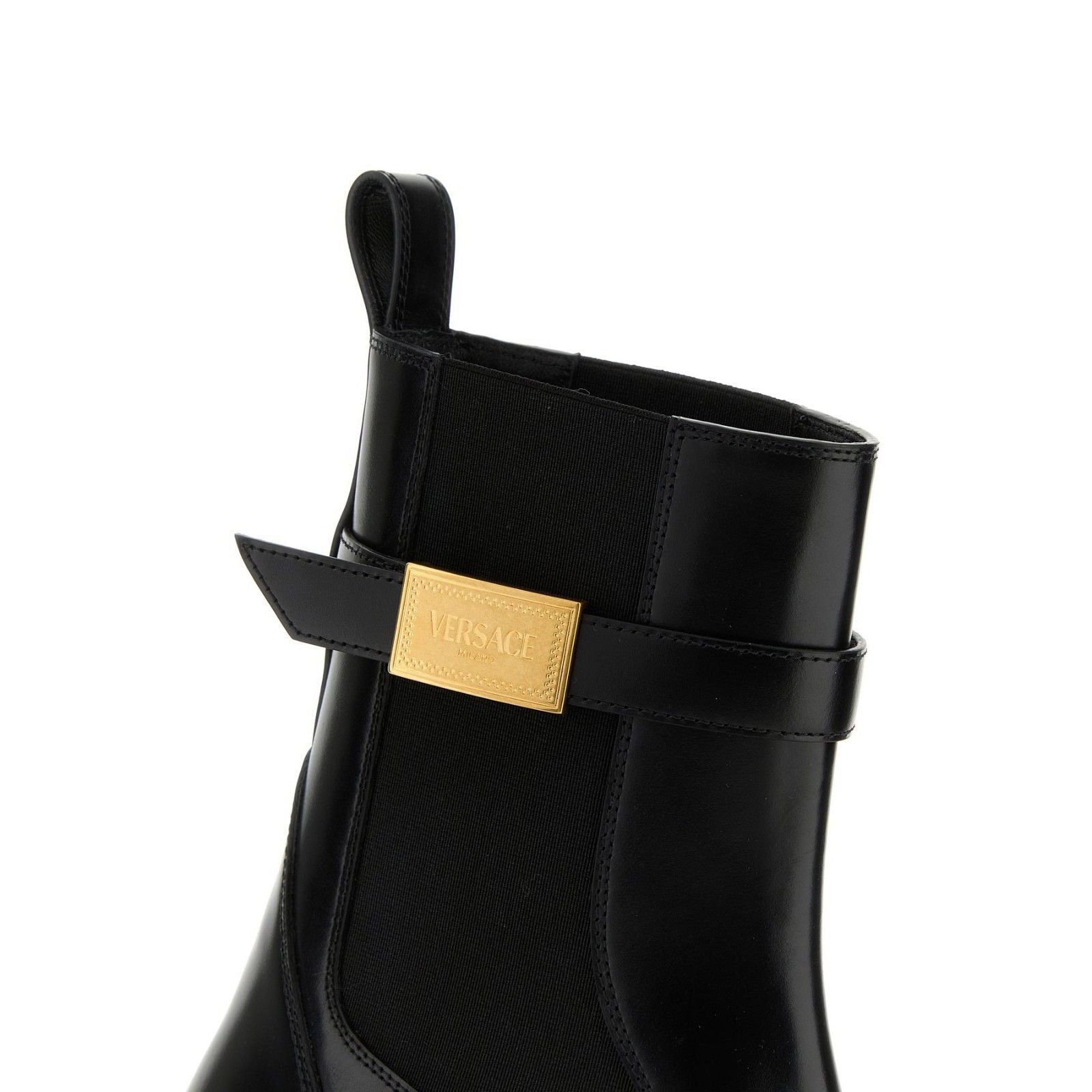 Versace VERSACE Alba Black Leather Ankle Boots New & Authentic (Wome Size US 10 / IT 40 - 4 Thumbnail