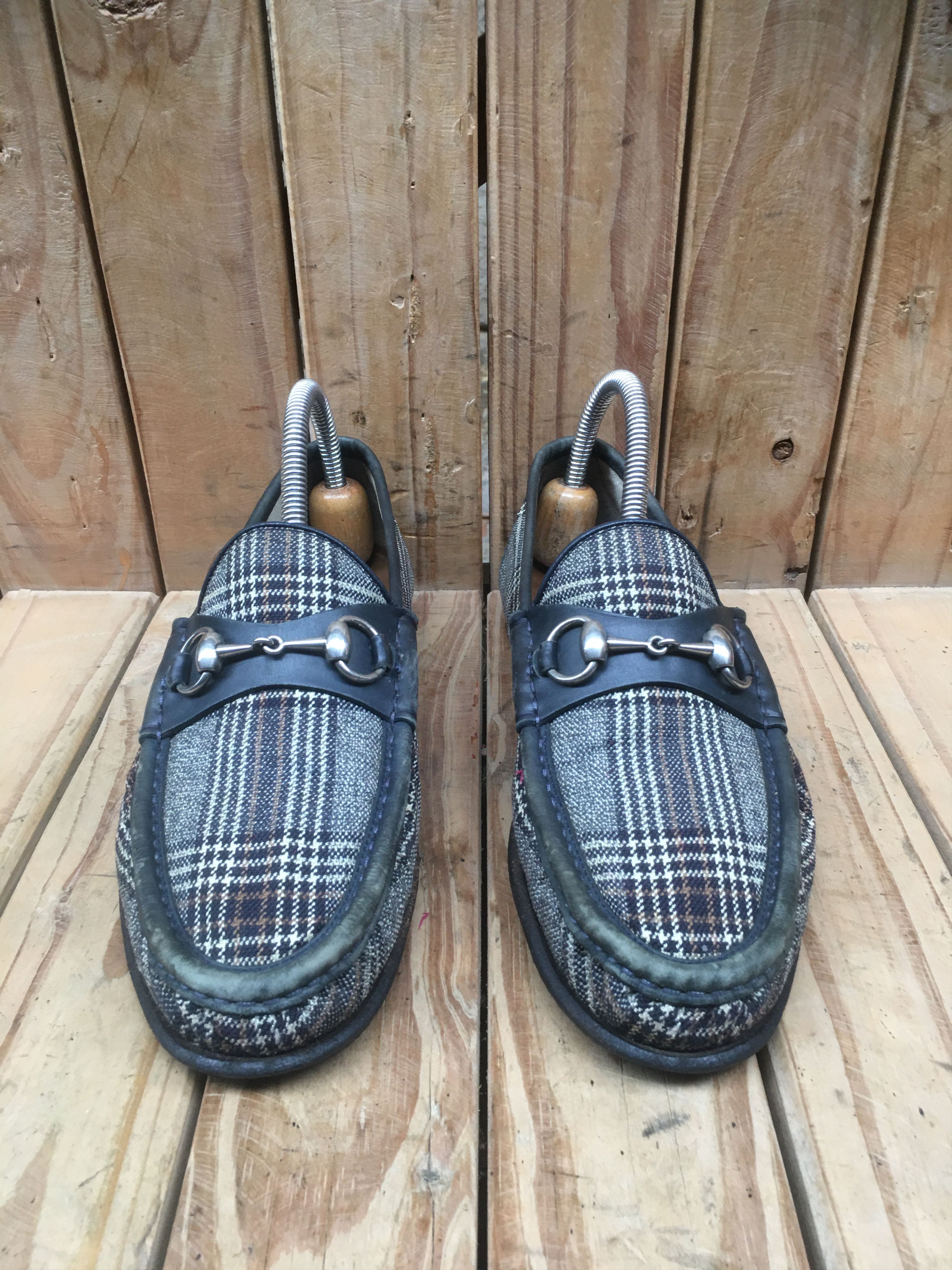 Gucci VTG 1953 Gucci blue checked denim loafers UK 6 Size US 6.5 / EU 39-40 - 7 Thumbnail