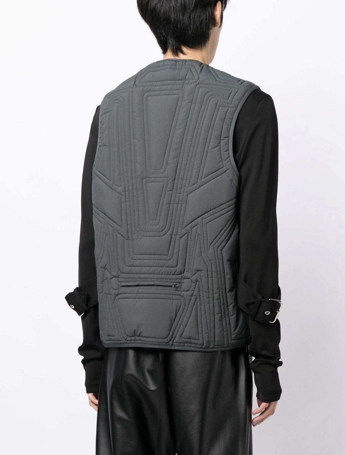 Y-3 Adidas Y-3 Yohji Quilted Gilet Vest Green sz L MSRP $633 Size US L / EU 52-54 / 3 - 4 Thumbnail