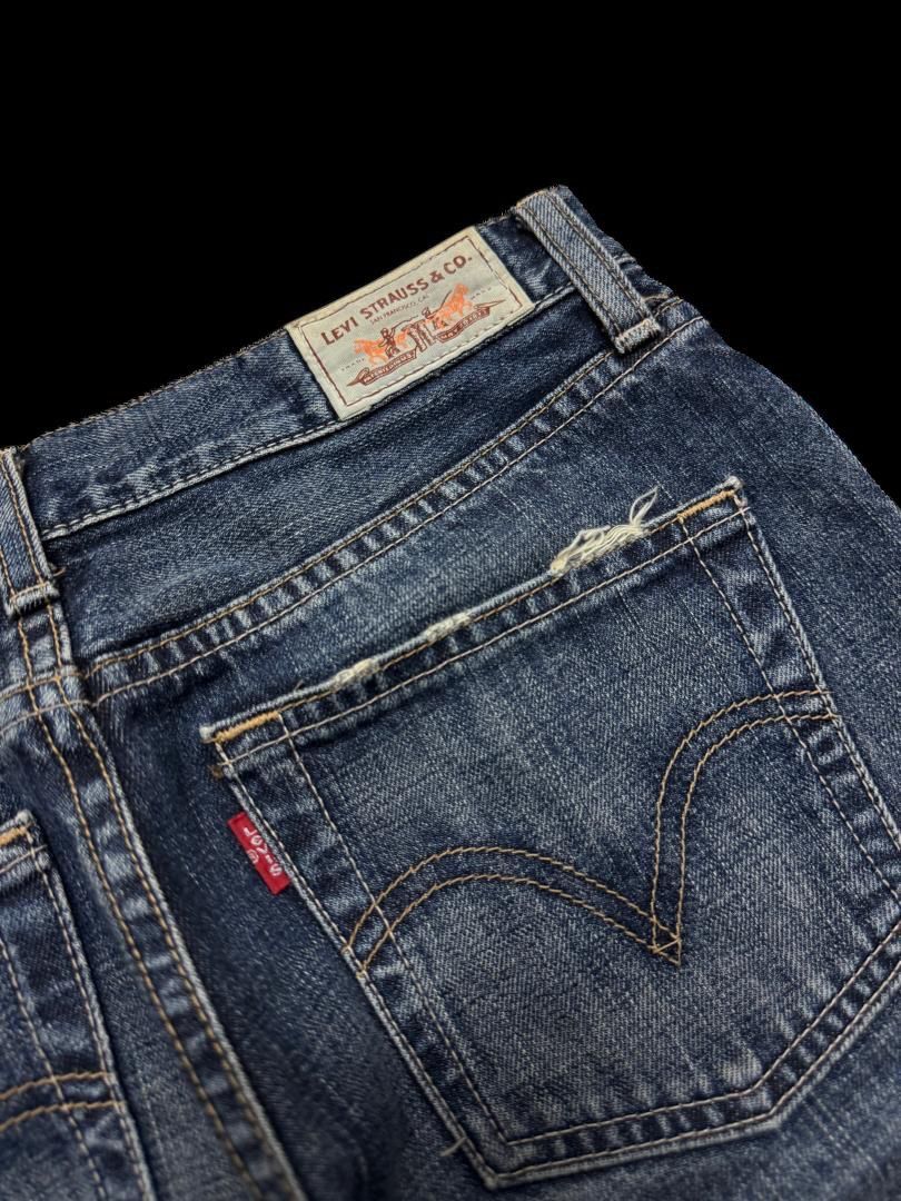 Levi's FLARED 90s Levi’s Bell Bottom Mudwash Distressed Denim Jean Size US 28 / EU 44 - 17 Thumbnail