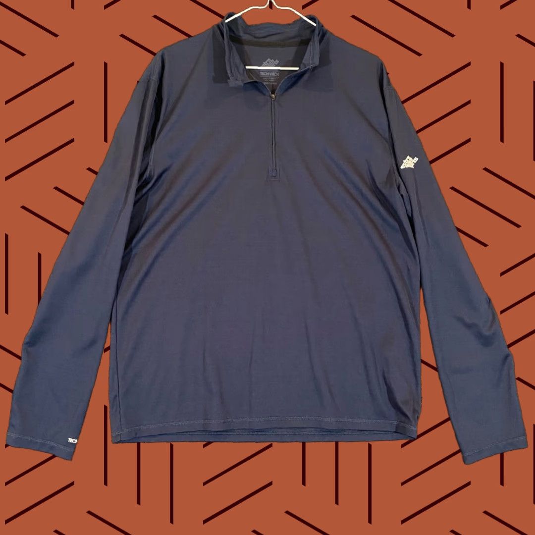 Eastern Mountain Sports EMS Pullover Jacket Mens Large Navy Blue 1/2 Zip Lightweight Hiking Outdoor Classic Fall Winter Spring Size US L / EU 52-54 / 3 - 1 Thumbnail