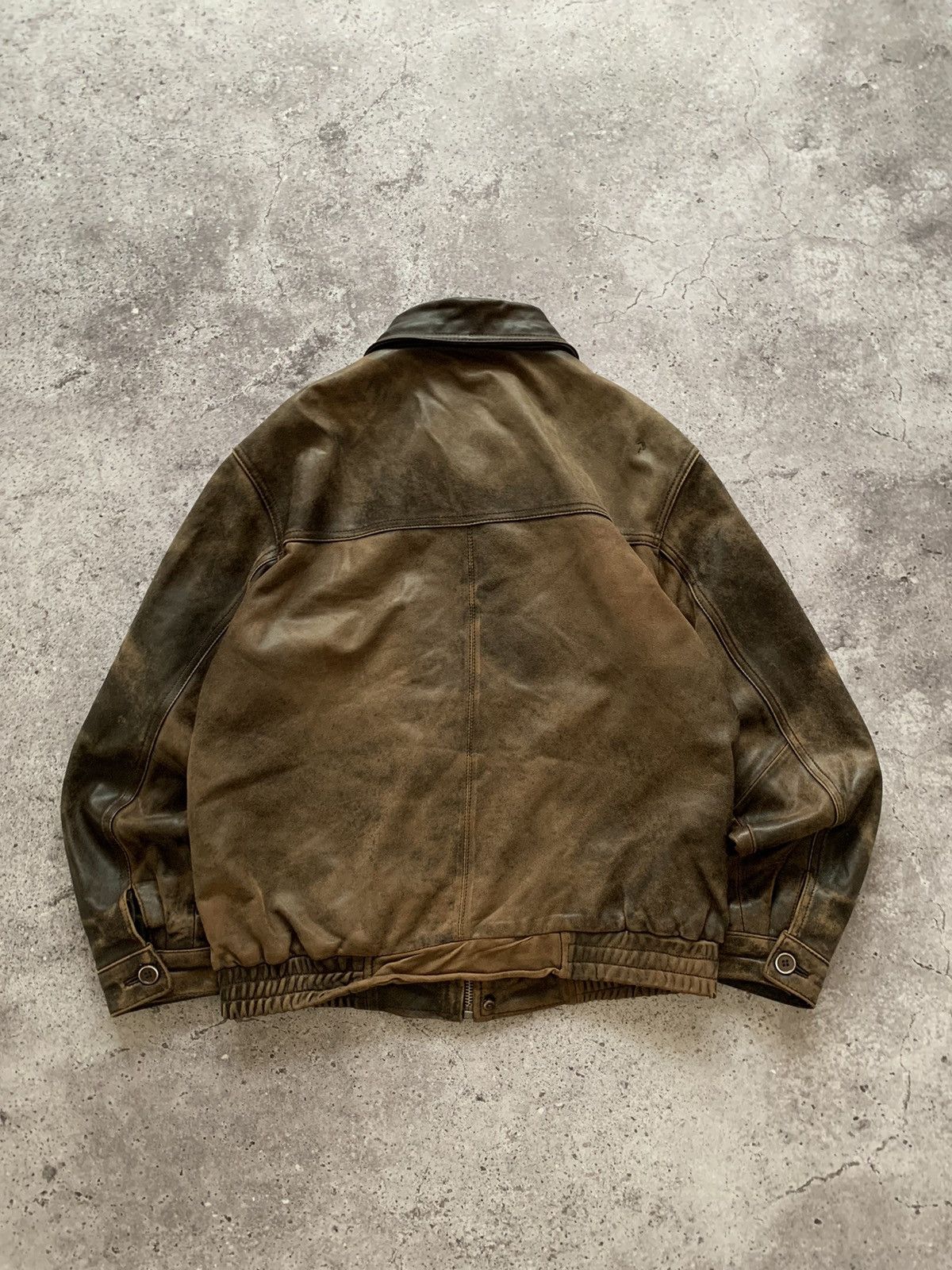 Other Faded Brown Leather Jacket Size US M / EU 48-50 / 2 - 3 Thumbnail