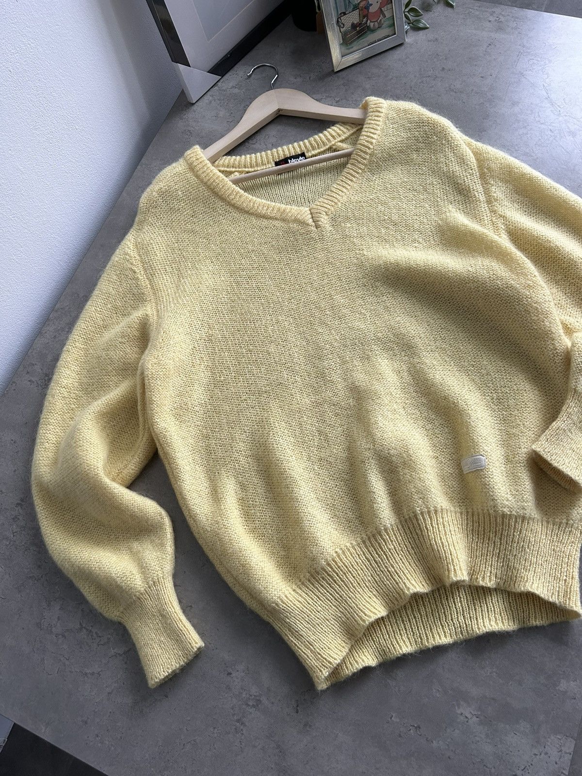 Vintage Beautiful Yellow Vintage Wool Alpaca Sweater Italian Size M / US 6-8 / IT 42-44 - 8 Thumbnail