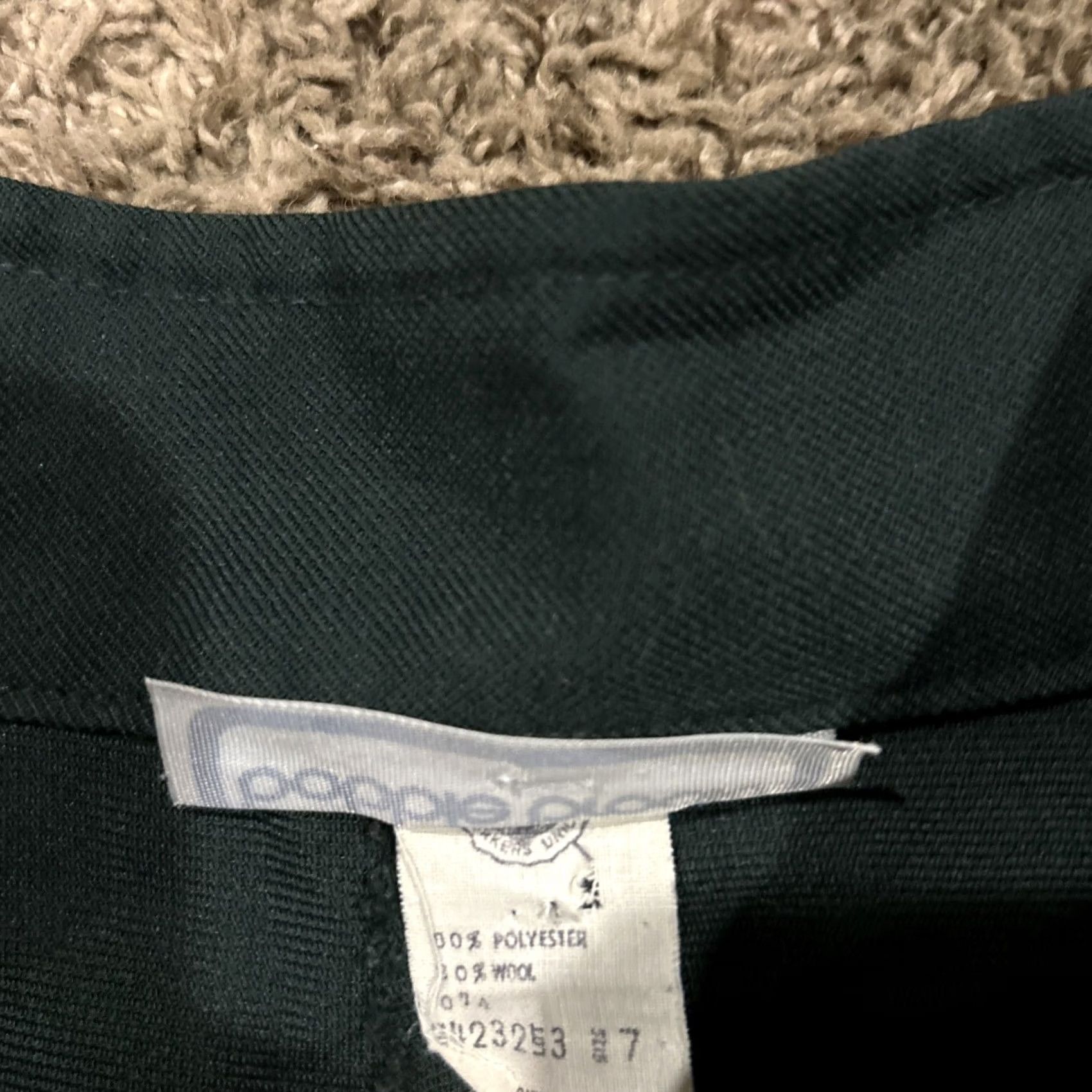 Vintage VINTAGE Bobbie Brooks Skirt Women A-Line Long Green 7 Juniors Polyester Wool Blend Button Waist 24” Length 30” B29 Size 28" / US 6 / IT 42 - 2 Thumbnail