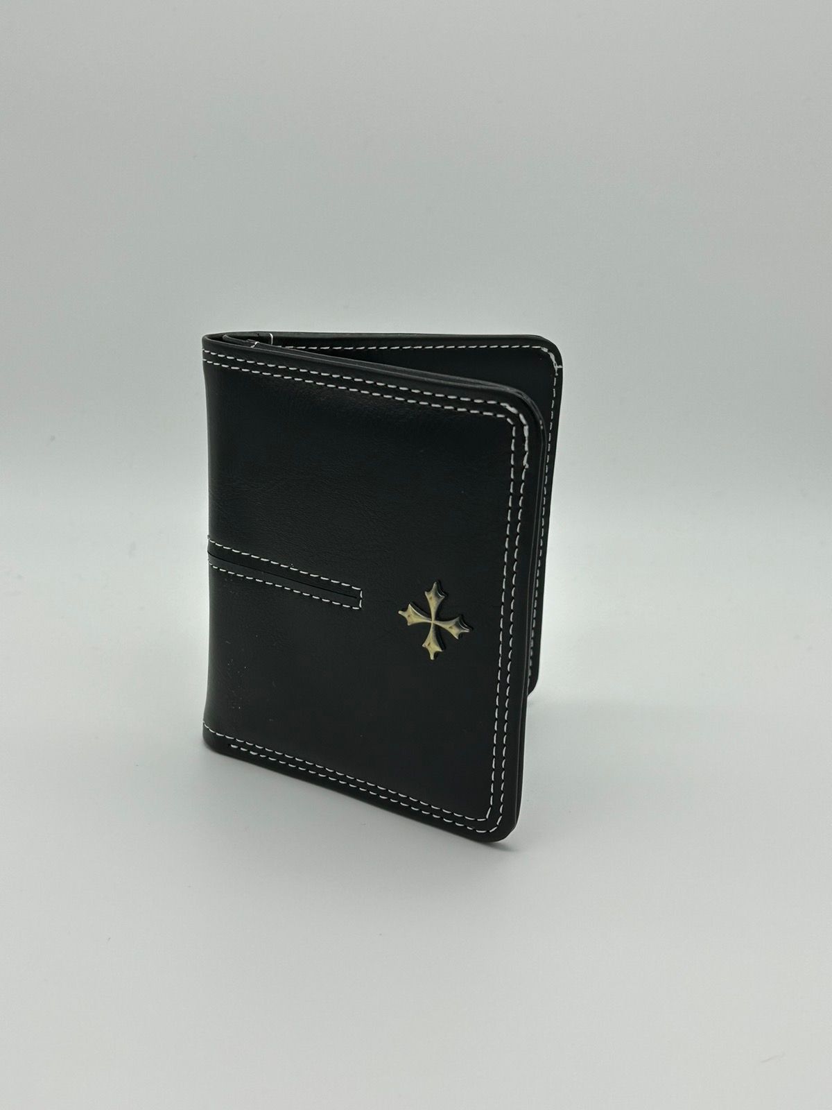 Japanese Brand Y2K Leather Cross Wallet (black) Size ONE SIZE - 6 Thumbnail