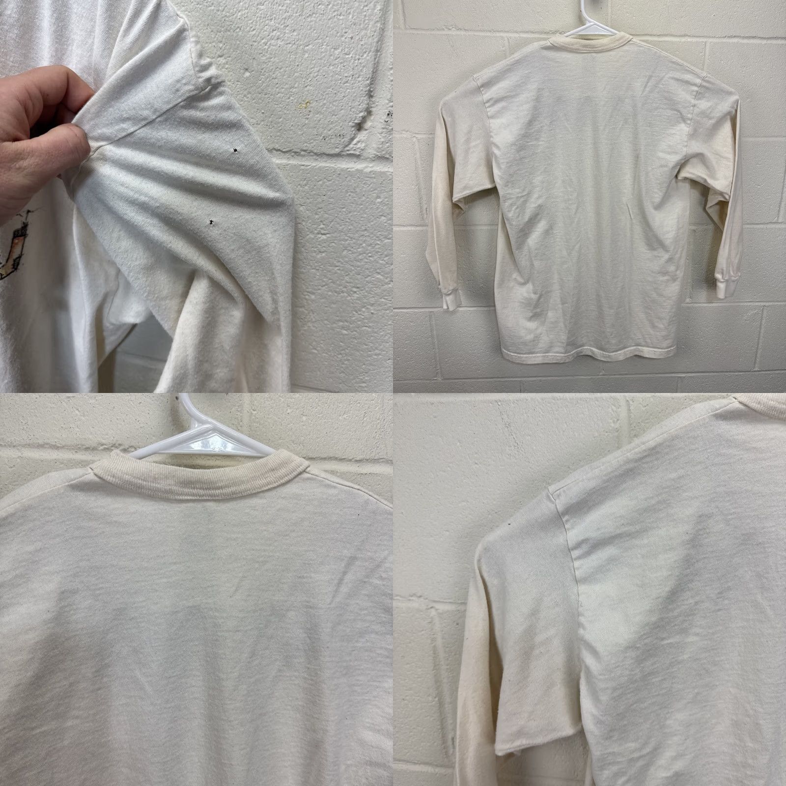Vintage VINTAGE Snowman Shirt Long Sleeve Large Snowmen Melt Your Heart Sweetheart Beige 1990s Size L / US 10 / IT 46 - 9 Thumbnail