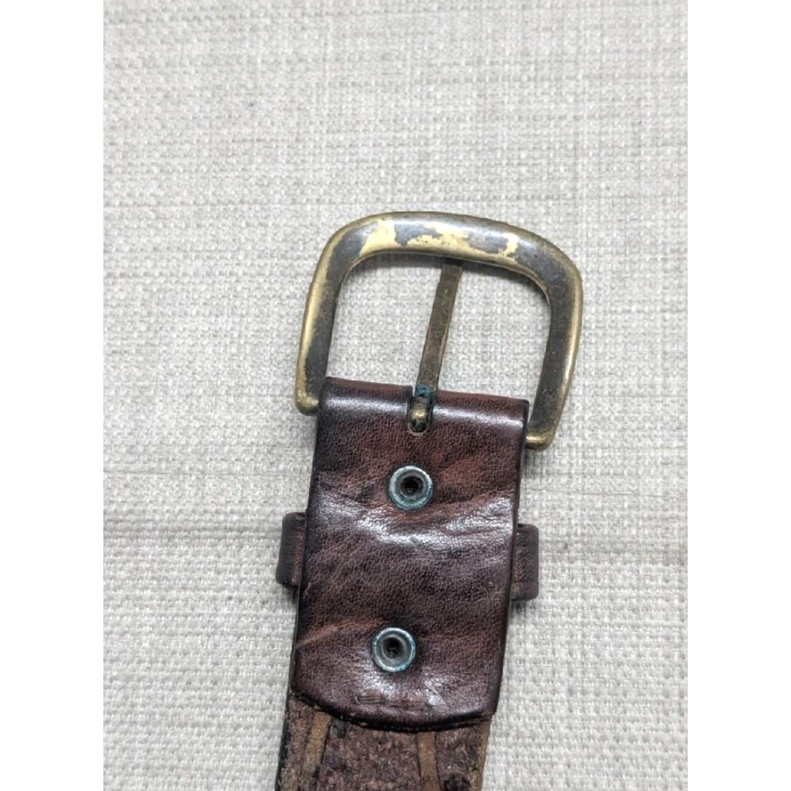 Vintage VINTAGE handcrafted western belt CF floral scroll cowhide leather 34 brown AE custom laced belt Mens Adults 34 brown vintage western belt Size 34 - 4 Thumbnail
