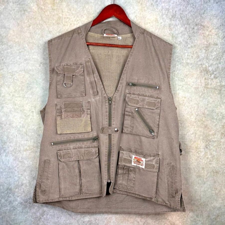 Disney × Vintage Vintage Utility Vest XL Indiana Jones Safari Green Outdoor Size US XL / EU 56 / 4 - 1 Thumbnail