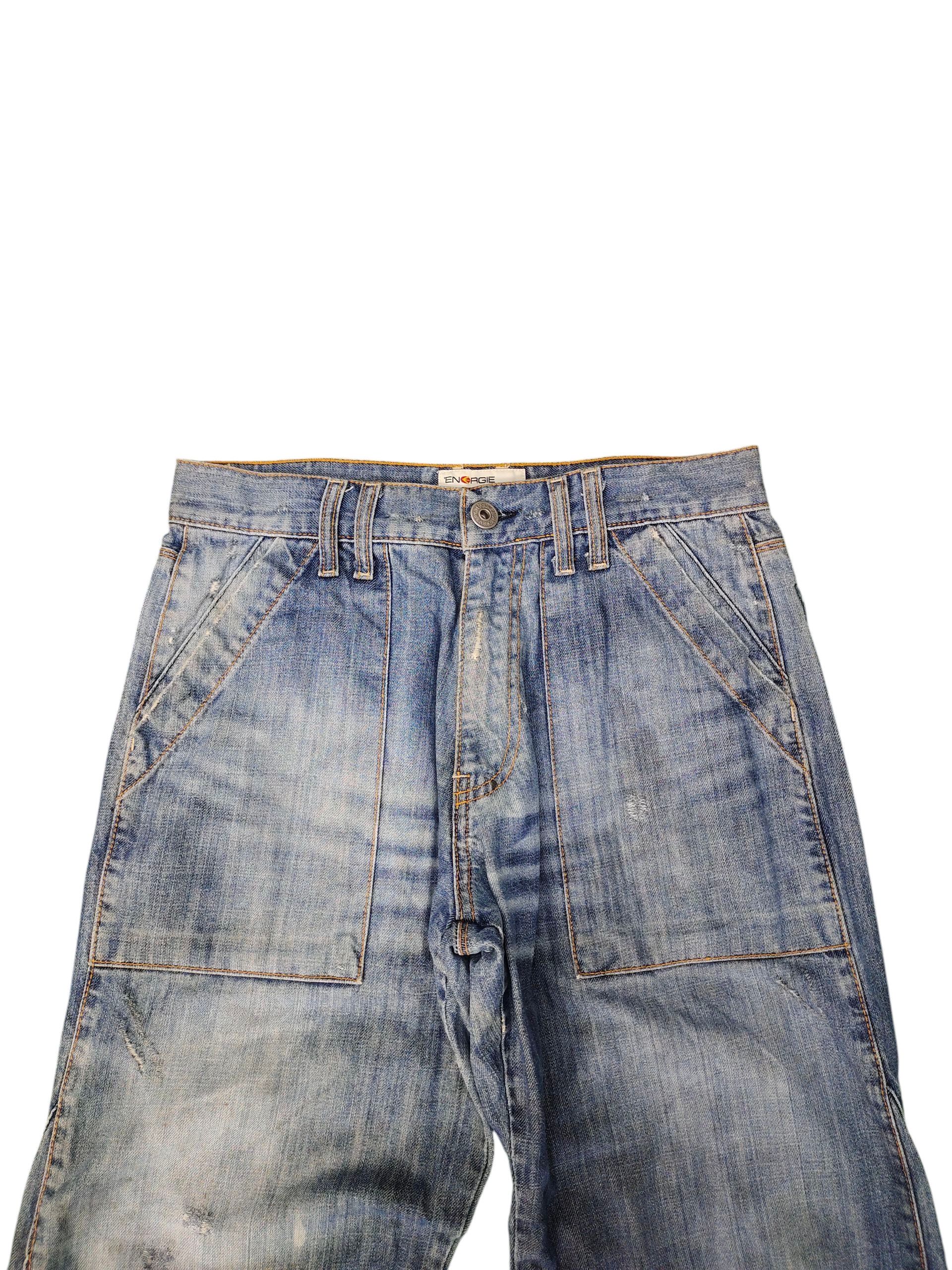 Energie Vintage Y2k Energie Worn-out & Distress Fatigue Denim Jeans Size US 30 / EU 46 - 3 Thumbnail