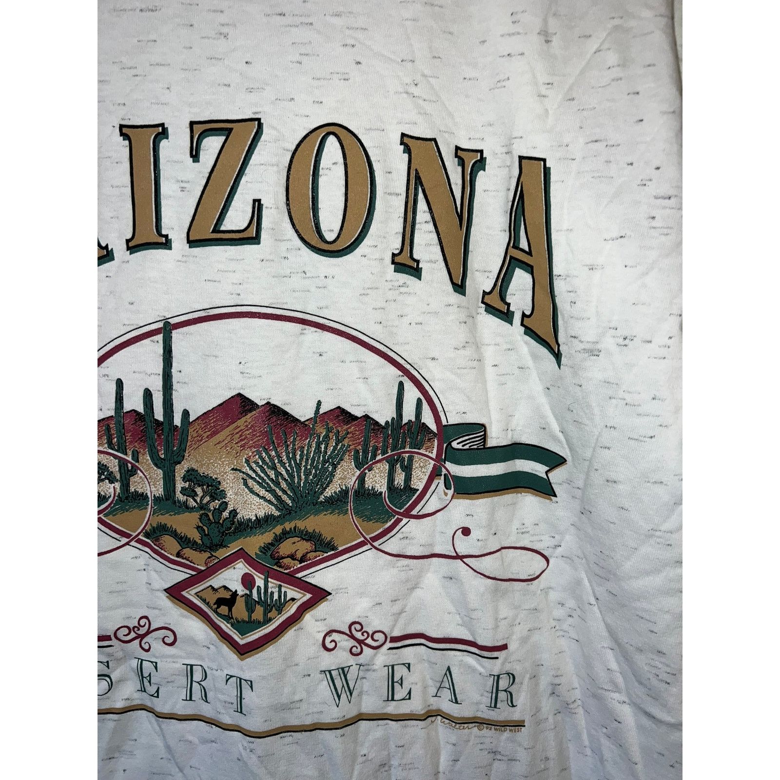 Vintage Vintage Arizona Shirt Nature Graphic White L Speckled Tee Size US L / EU 52-54 / 3 - 4 Thumbnail