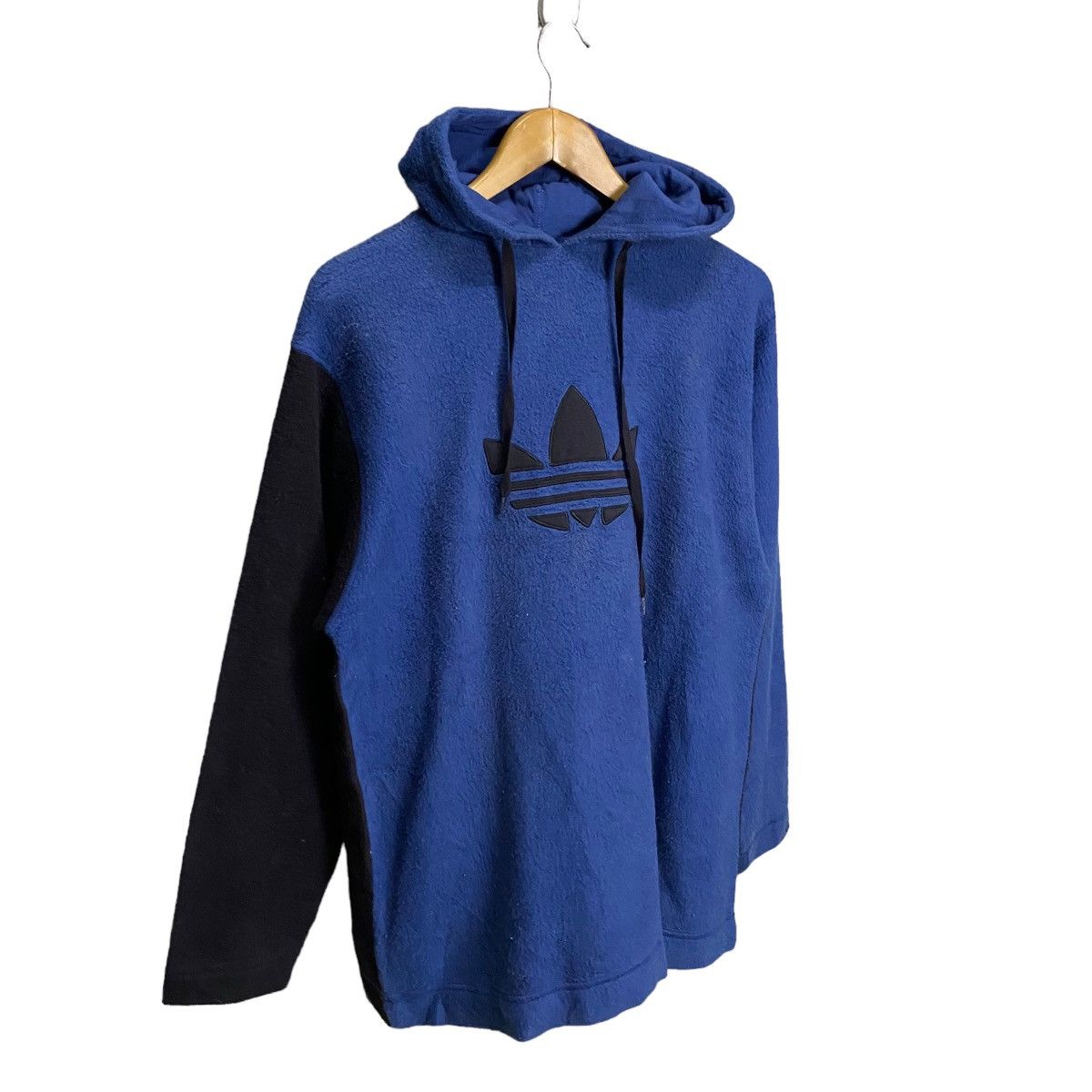 Adidas × Vintage Vintage 90s adidas fleece hoodie big logo Size US M / EU 48-50 / 2 - 2 Thumbnail