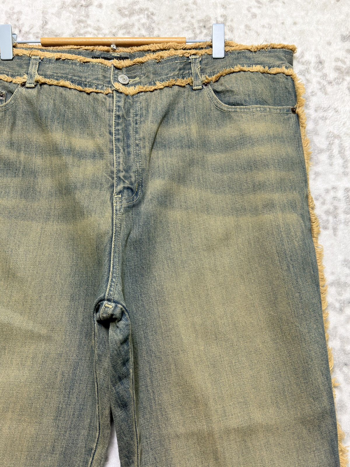 Tornado Mart Livre Claire Mudwash Fur Trim Bootcut Denim Jeans Size US 40 / EU 56 - 5 Thumbnail