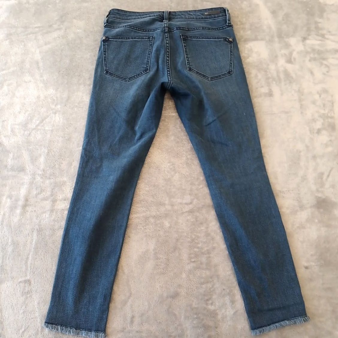 Anthropologie Anthropologie Jeans Women Size 28P Blue Pilcro & The Letterpress Skinny Frayed Hem 5-Pocket Denim Mid Rise XS? No, keep: 28P Size 28" / US 6 / IT 42 - 2 Thumbnail