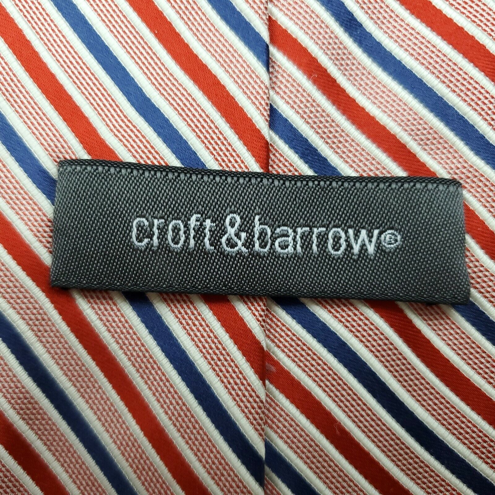 Croft & Barrow Croft & Barrow Red Striped Silk Tie Wide Size ONE SIZE - 3 Thumbnail