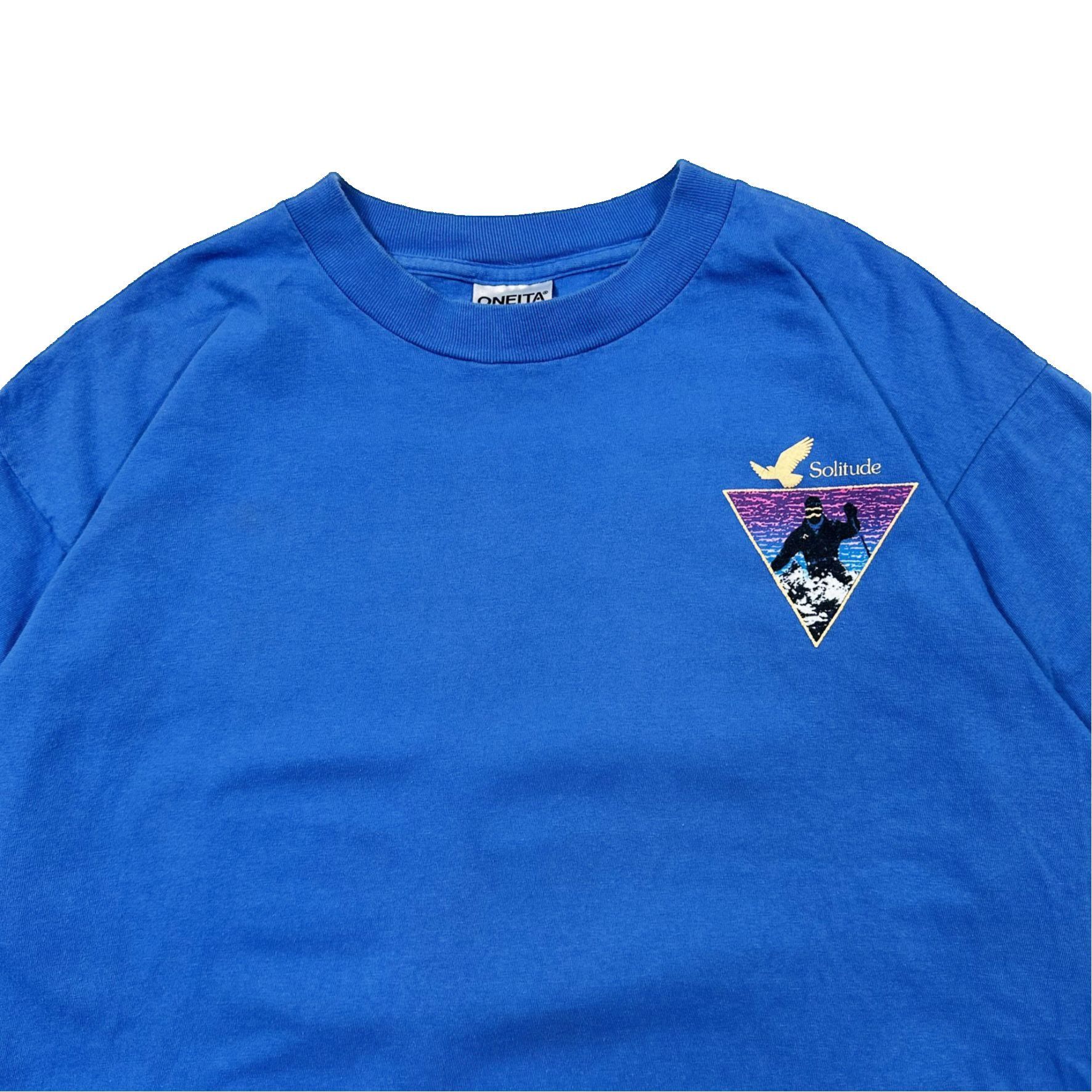 Vintage Vintage 90s Single Stitch Solitude Skiing Graphic T Shirt Size US XL / EU 56 / 4 - 2 Thumbnail