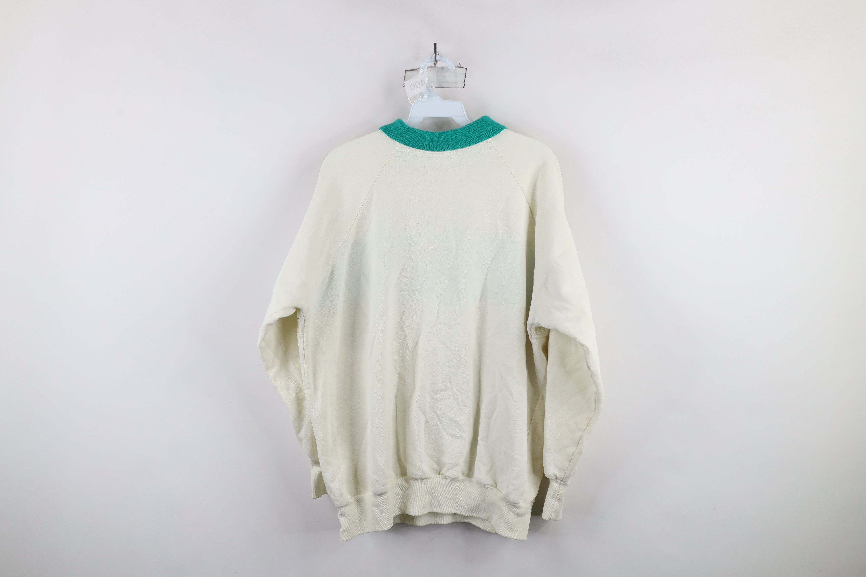 Vintage Vintage 90s Country Primitive Flower Collared Sweatshirt USA Size L / US 10 / IT 46 - 11 Thumbnail