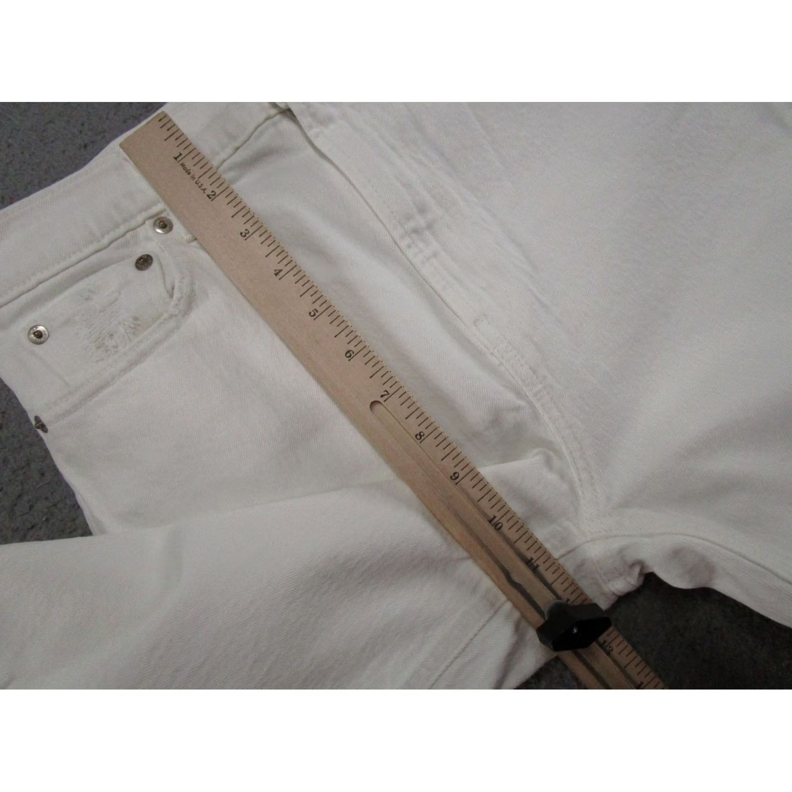 Gap VINTAGE Gap Jeans White Denim Straight 8R 29 Distressed 5-Pocket Women Size 30" / US 8 / IT 44 - 7 Thumbnail