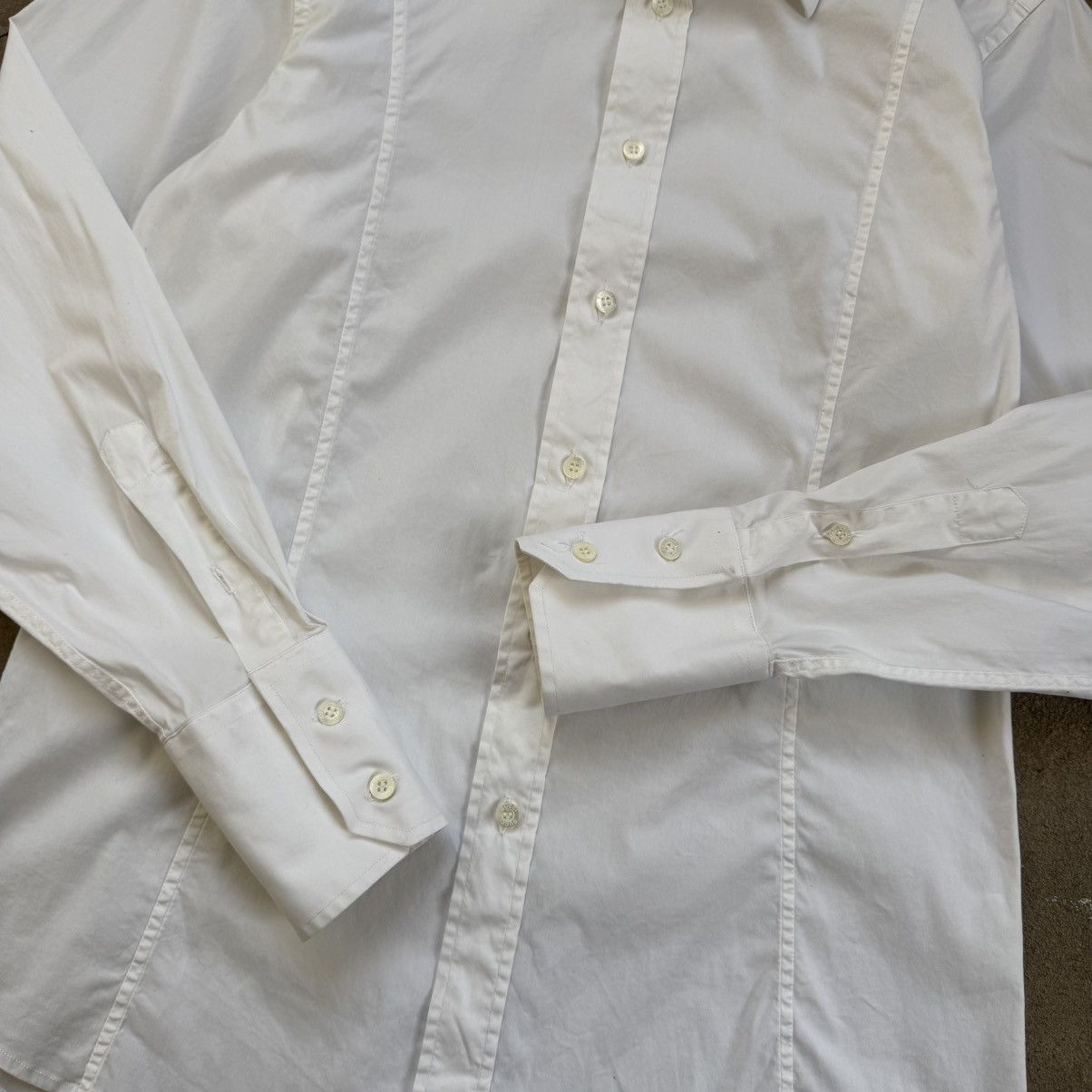 Gucci Vintage Gucci Tom Ford White Stretch Button Up Shirt Size US L / EU 52-54 / 3 - 7 Thumbnail