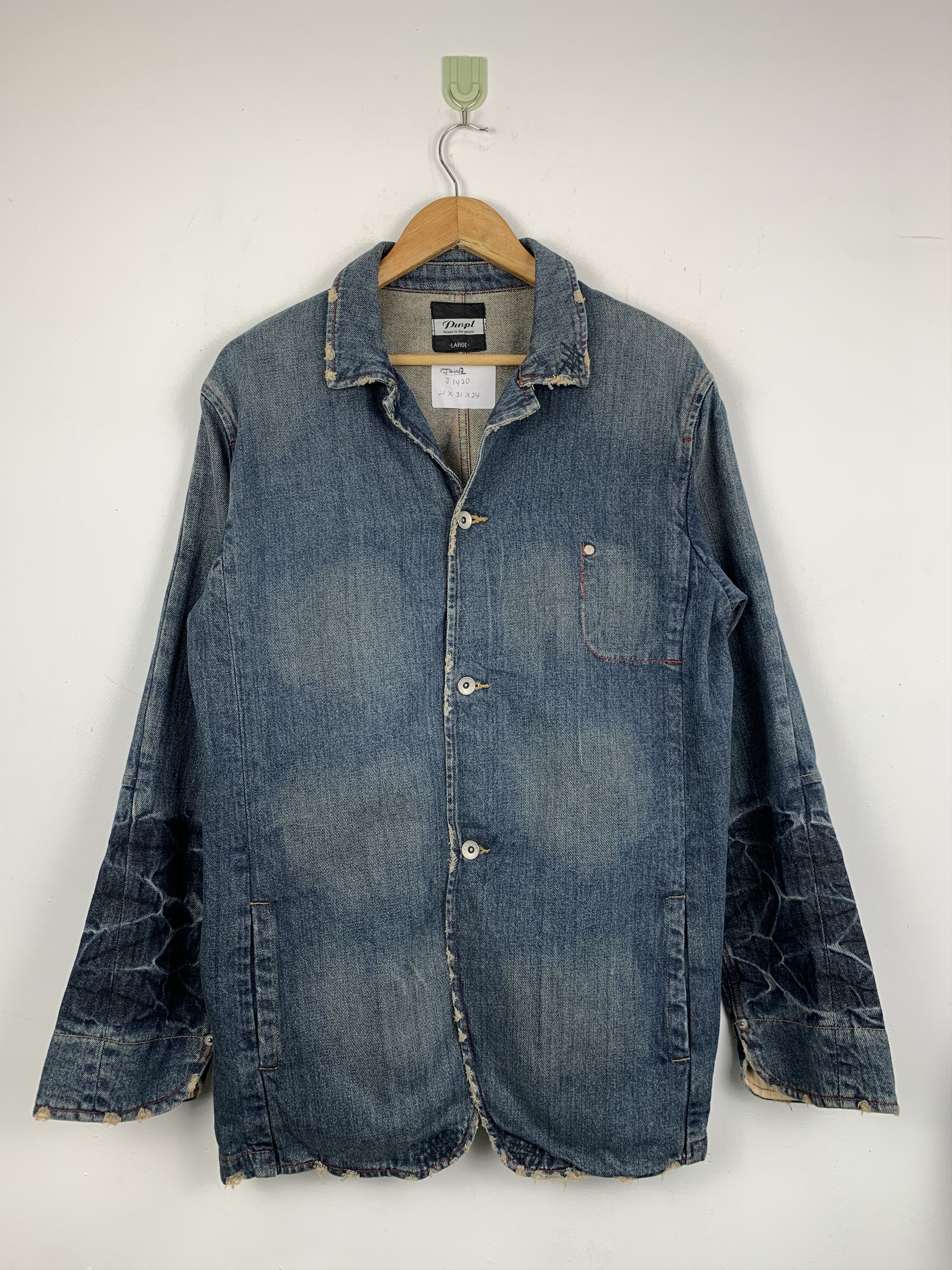 Japanese Brand Vintage Japanese Brand Denim Jacket J1420 Size US L / EU 52-54 / 3 - 1 Thumbnail