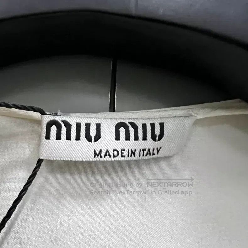 Miu Miu Miu Miu 38 Beige doll collar shirt Size M / US 6-8 / IT 42-44 - 3 Thumbnail