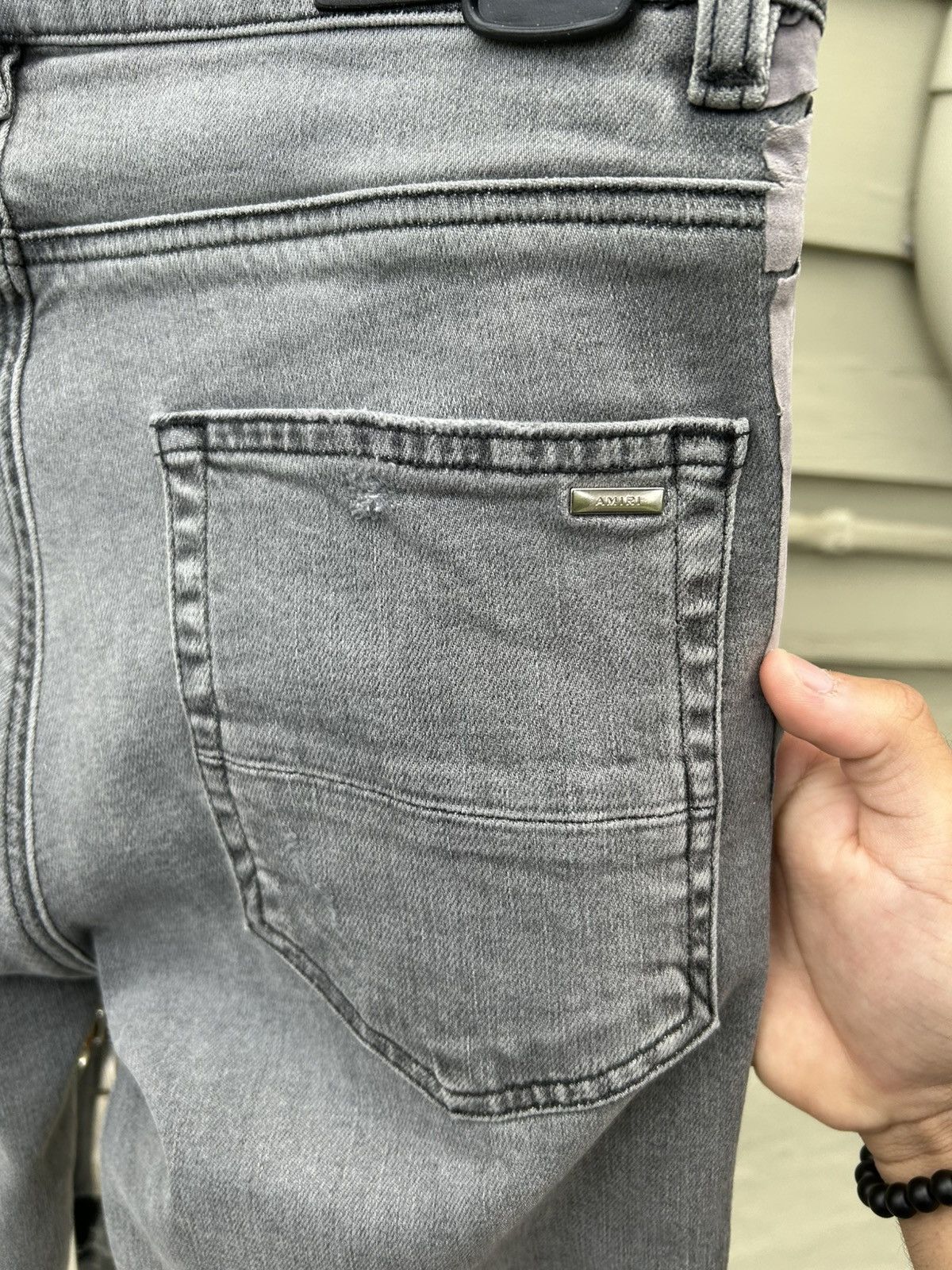 Amiri Amiri jeans grey stripe Size US 31 - 8 Thumbnail
