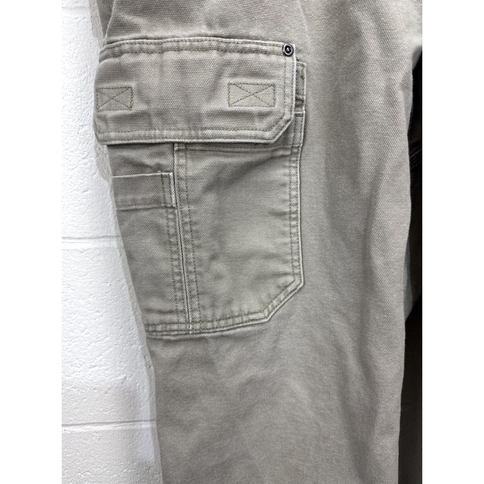 Vintage DULUTH Fire Hose Relaxed Fit Cargo Work Pants 38x28 Men's Beige Cotton Canvas 5-Pocket Tool Straps Belted Wrinkle-Resistant Casual Workwear Mens Size US 38 / EU 54 - 3 Thumbnail