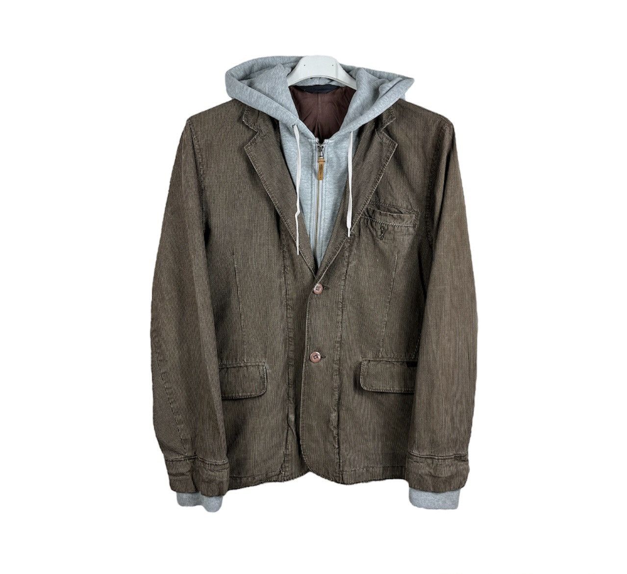 Japanese Brand × Vintage Vintage Fullcircle suit hoodie zip hooded blazer y2k jacket Size US L / EU 52-54 / 3 - 1 Thumbnail