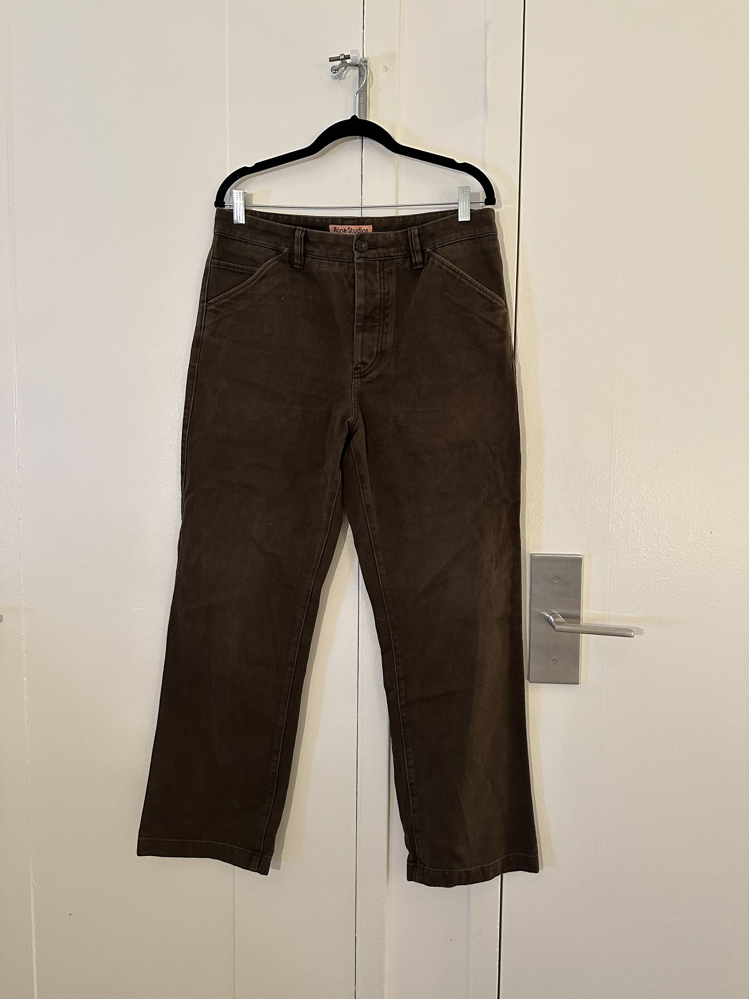 Pre-owned Acne Studios Work Pants In Brown