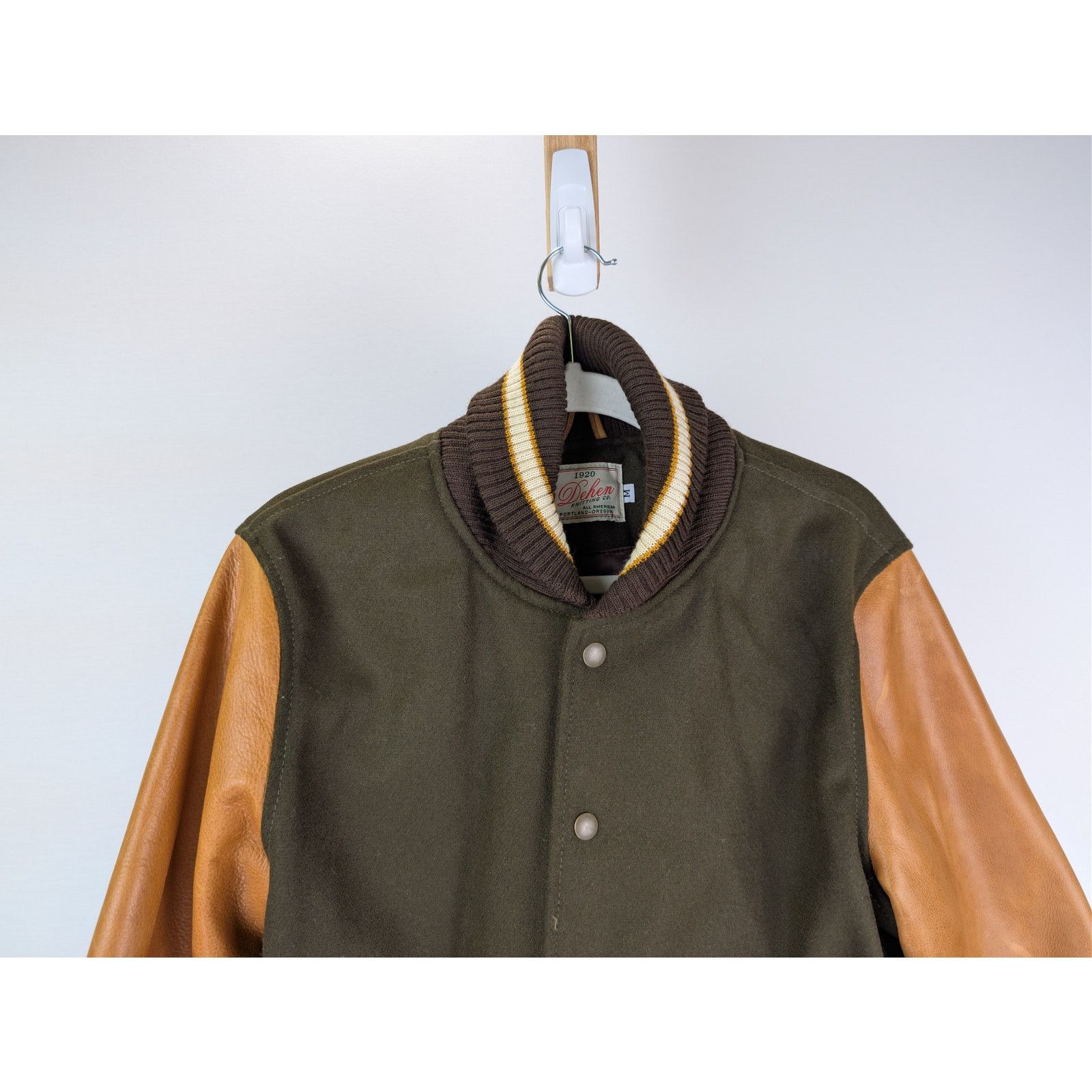 Dehen 1920 o1rshd1 CC20 Varsity Jacket brown melton wool antique brandy Size US M / EU 48-50 / 2 - 3 Thumbnail