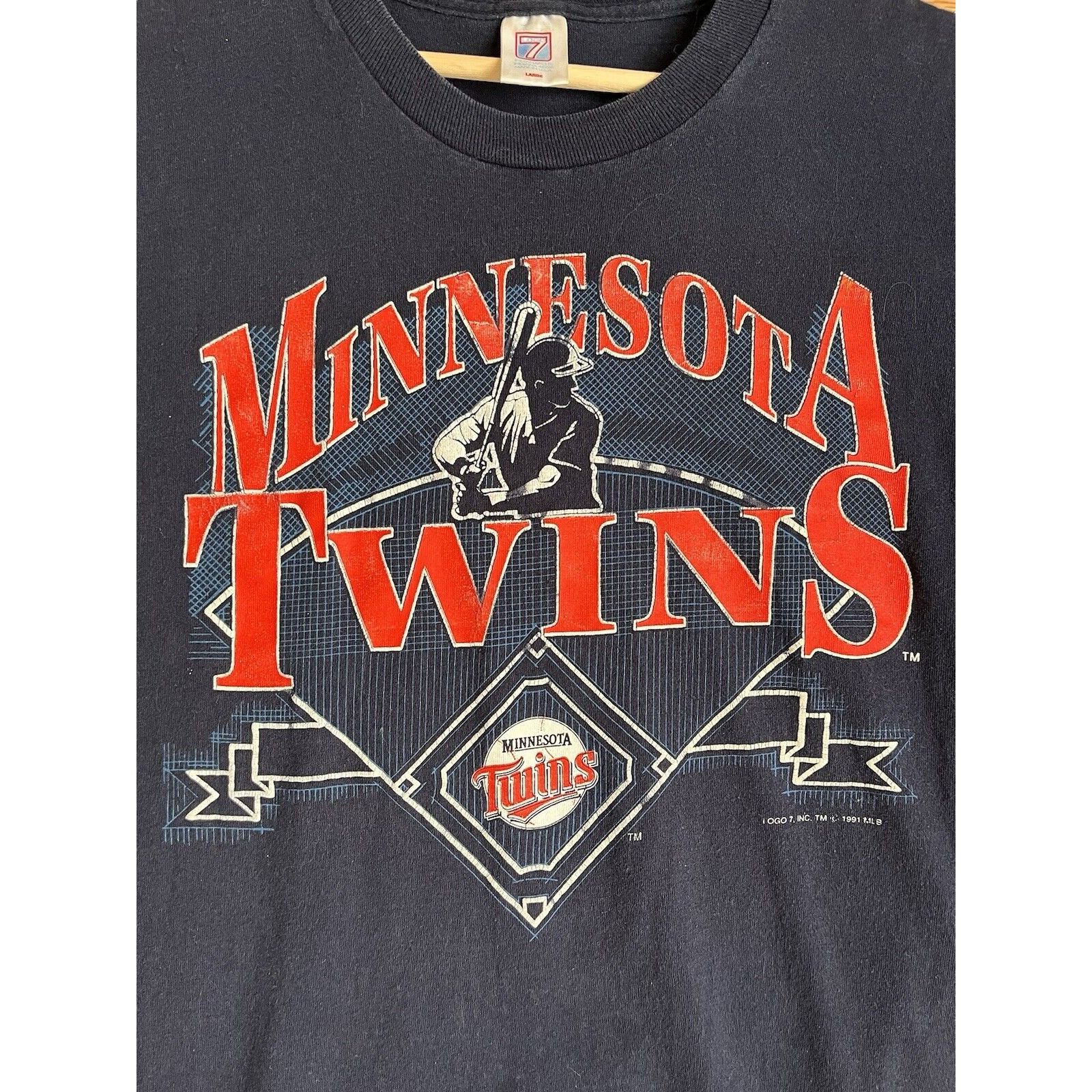 MLB VINTAGE MLB BASEBALL MINNESOTA TWINS SINGLE STITCH T SIZE M Size US L / EU 52-54 / 3 - 3 Thumbnail