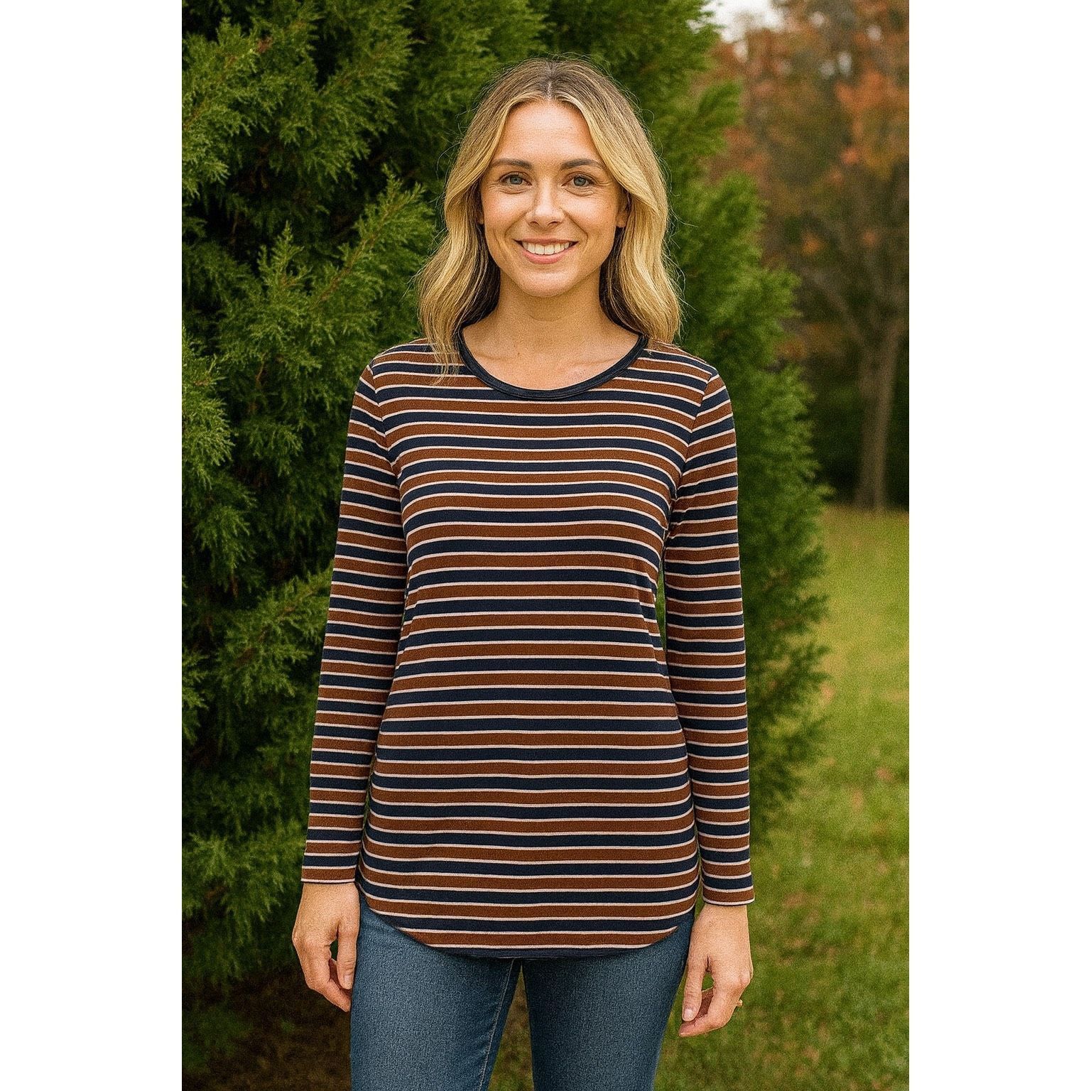 Michael Kors Michael Kors Women’s Striped Long Sleeve Top Size Small – Ca Size S / US 4 / IT 40 - 2 Thumbnail